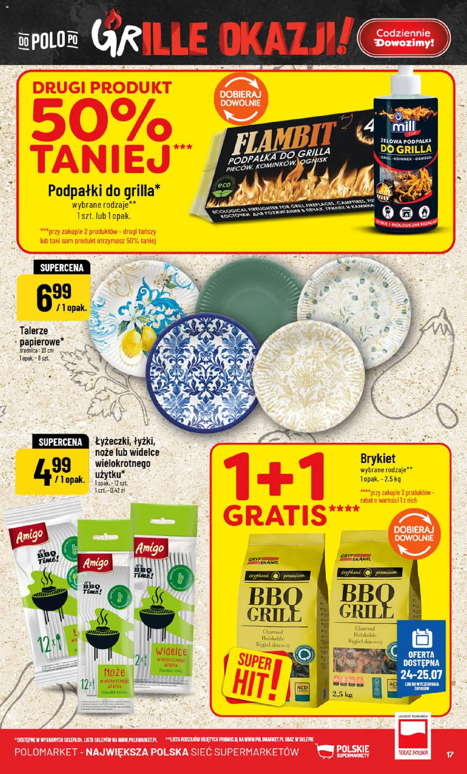 POLOmarket gazetka od 22.07.2026 | Strona: 17 | Produkty: Grill, Talerze