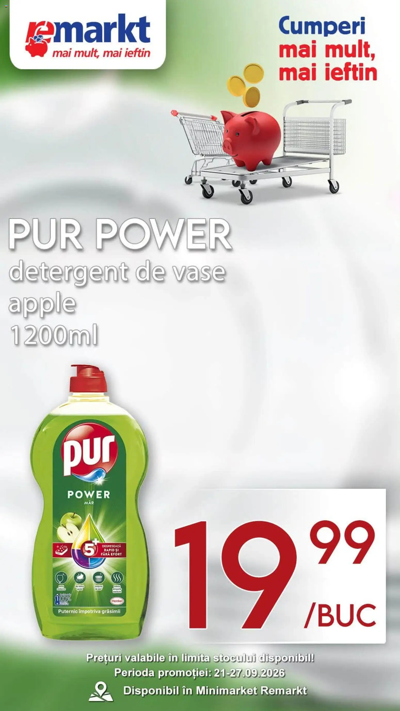 Noul catalog Remarkt – valabil de la 21.09.2026 | Pagină: 4 | Produse: Detergent de vase, Vase, Apple, Power