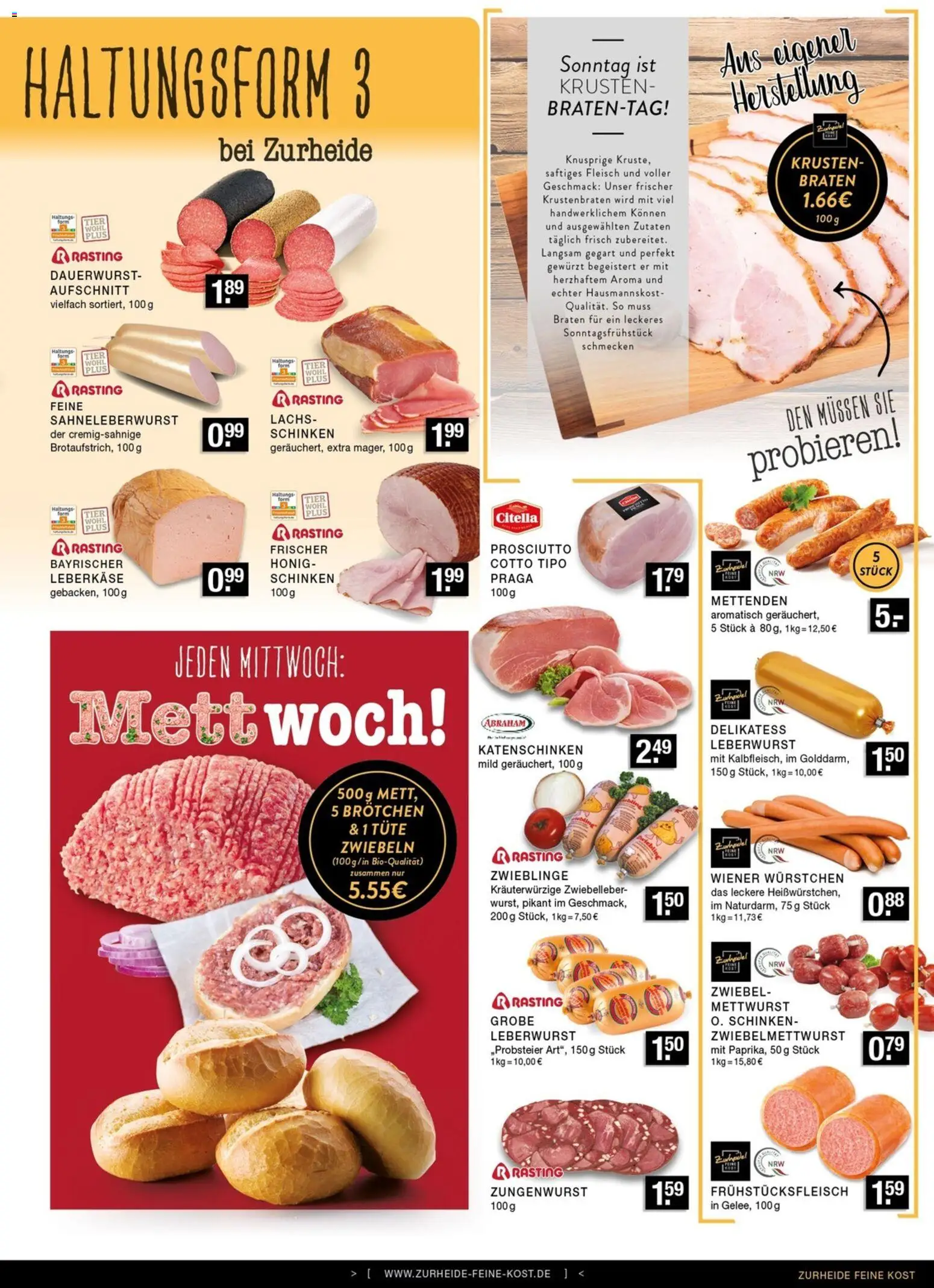 Edeka Zurheide Prospekt – gültig ab 26.05.2026 | Seite: 3 | Produkte: Krustenbraten, Lachs, Zwiebeln, Fleisch