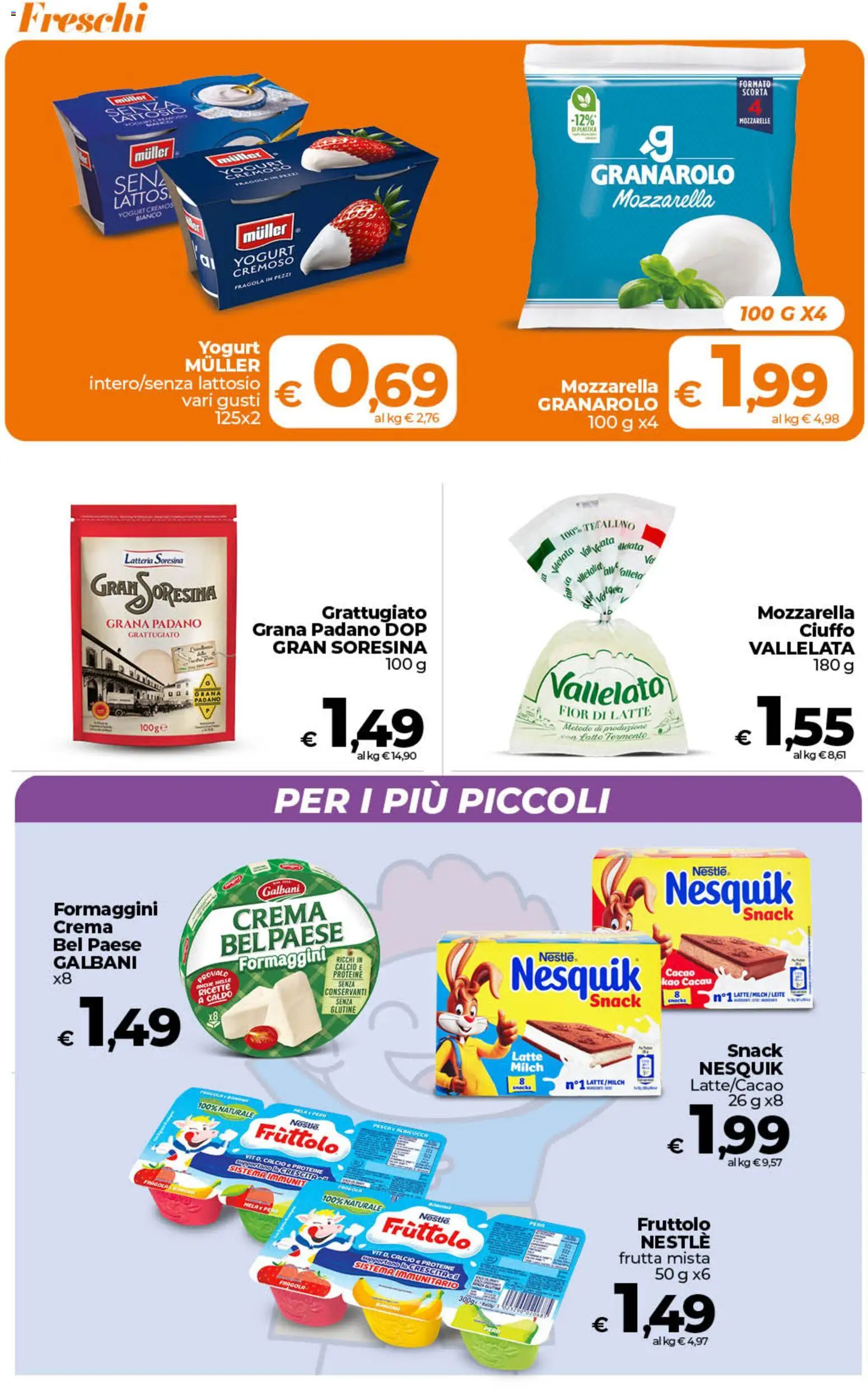 Volantino Ipercoop del 29.05.2026 | Pagina: 18 | Prodotti: Yogurt, Frutta, Mozzarella, Latte