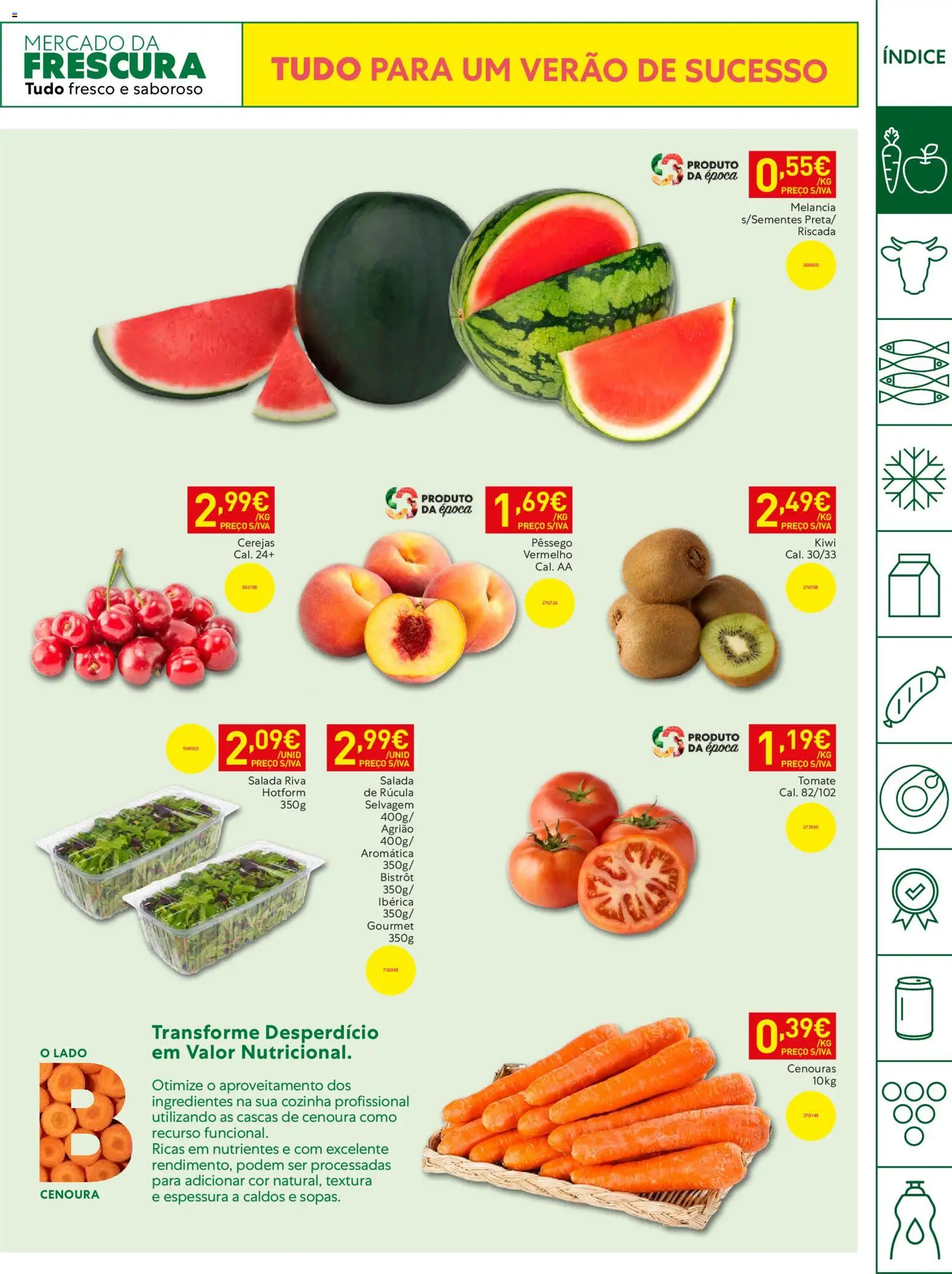Recheio Horeca │ válido de 30/06/2026 | Página: 3 | Produtos: Rúcula, Tomate, Melancia, Salada