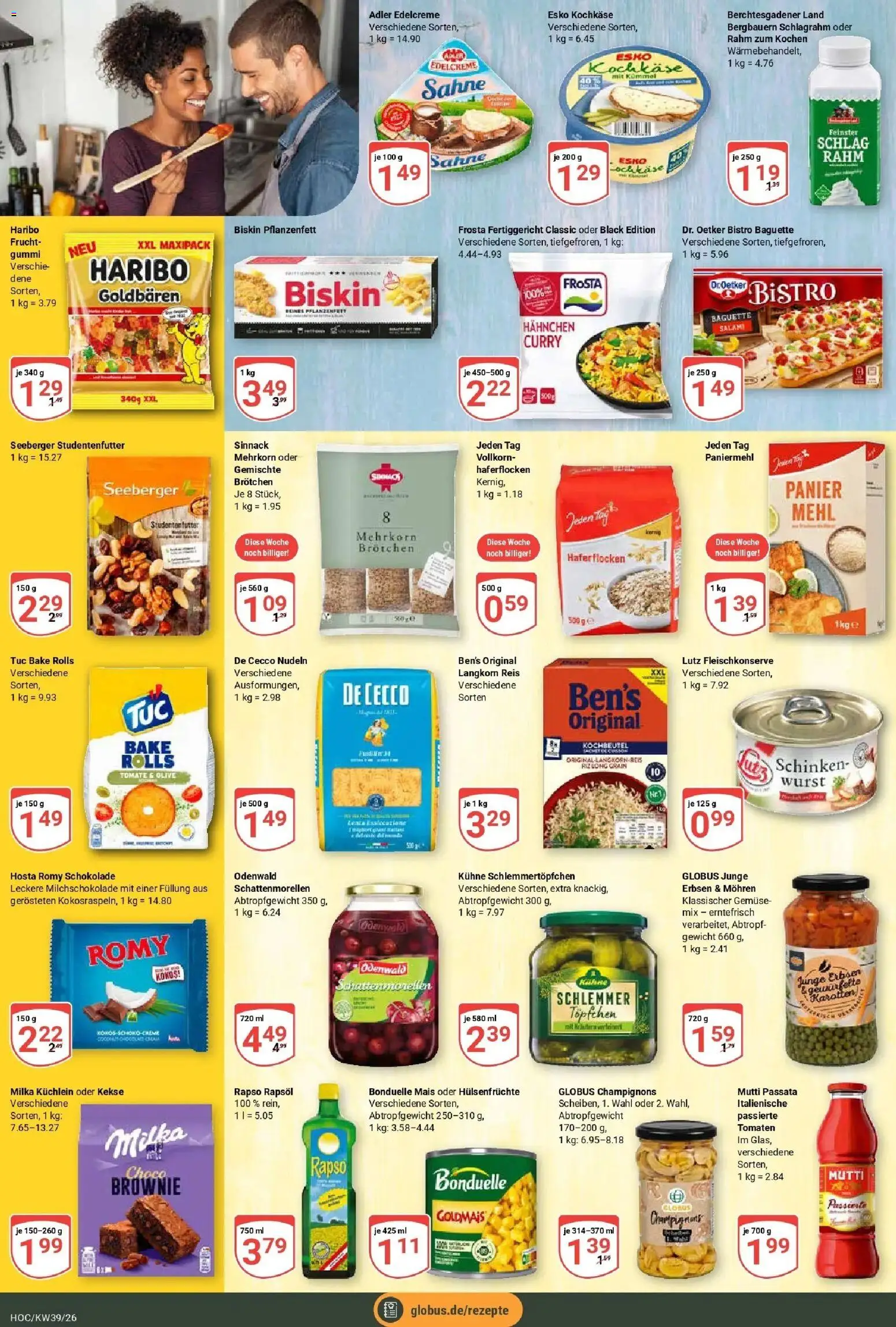 Globus Prospekt Hockenheim (ab 21.09.2026) » Angebote online | Seite: 18 | Produkte: Mais, Rapsöl, Reis, Kekse