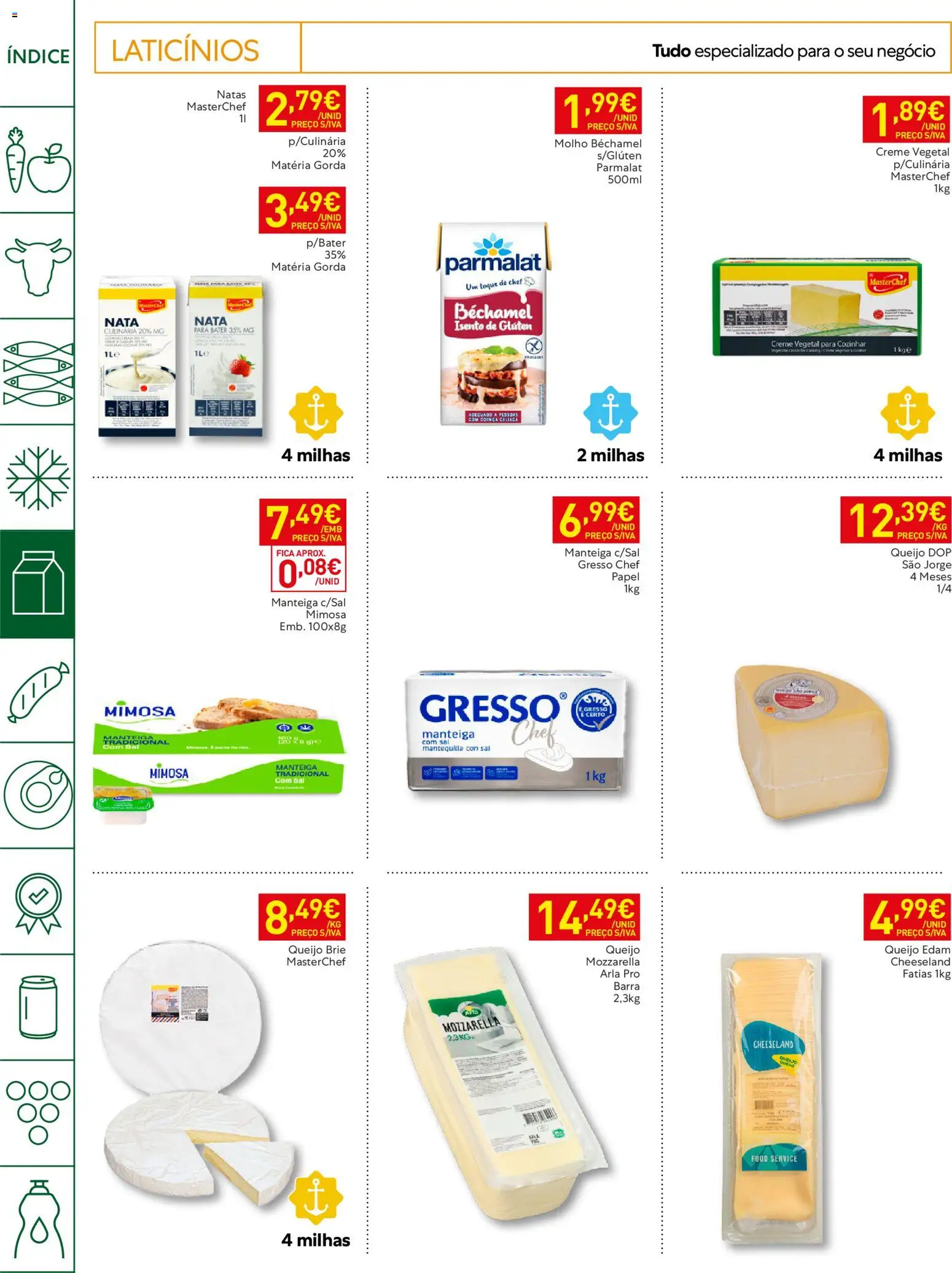 Recheio folheto Horeca Madeira │ válido de 06/10/2026 | Página: 12 | Produtos: Laticínios, Sal, Queijo, Natas