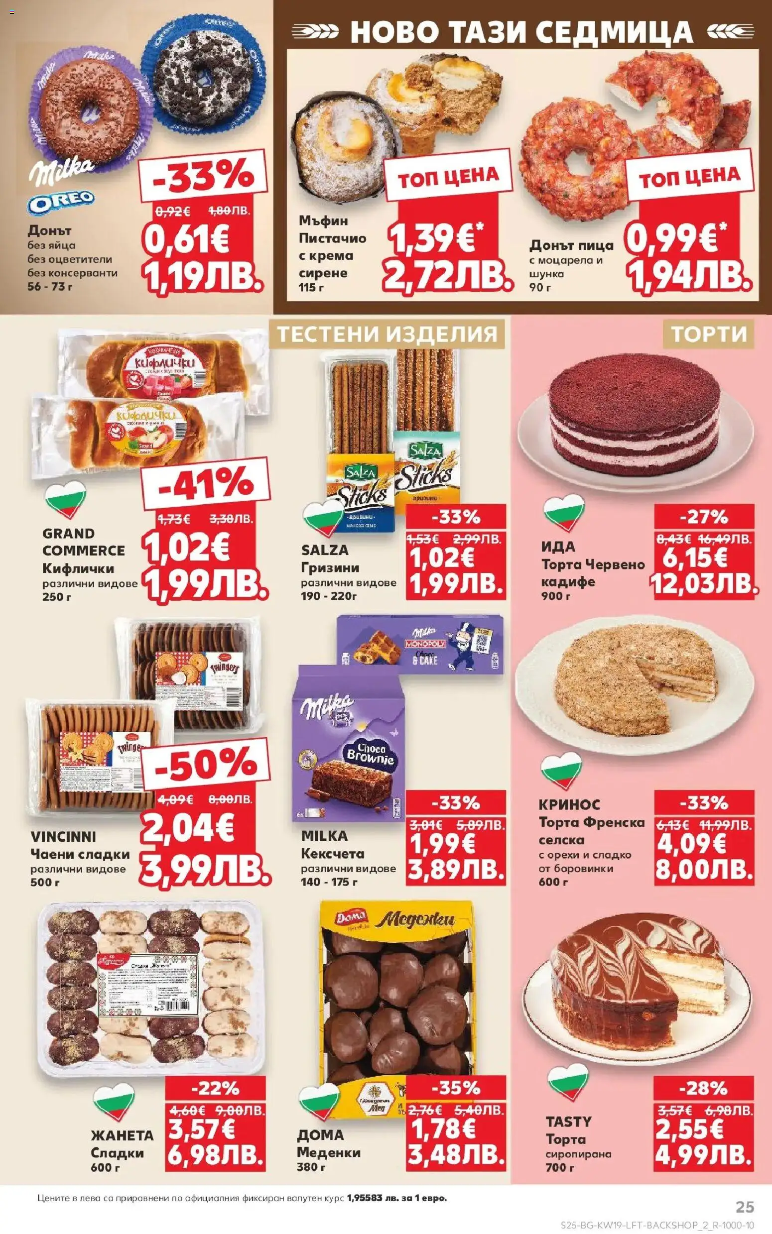 {H1} | Страница: 25 | Продукти: Шунка, Сирене, Мъфин, Моцарела