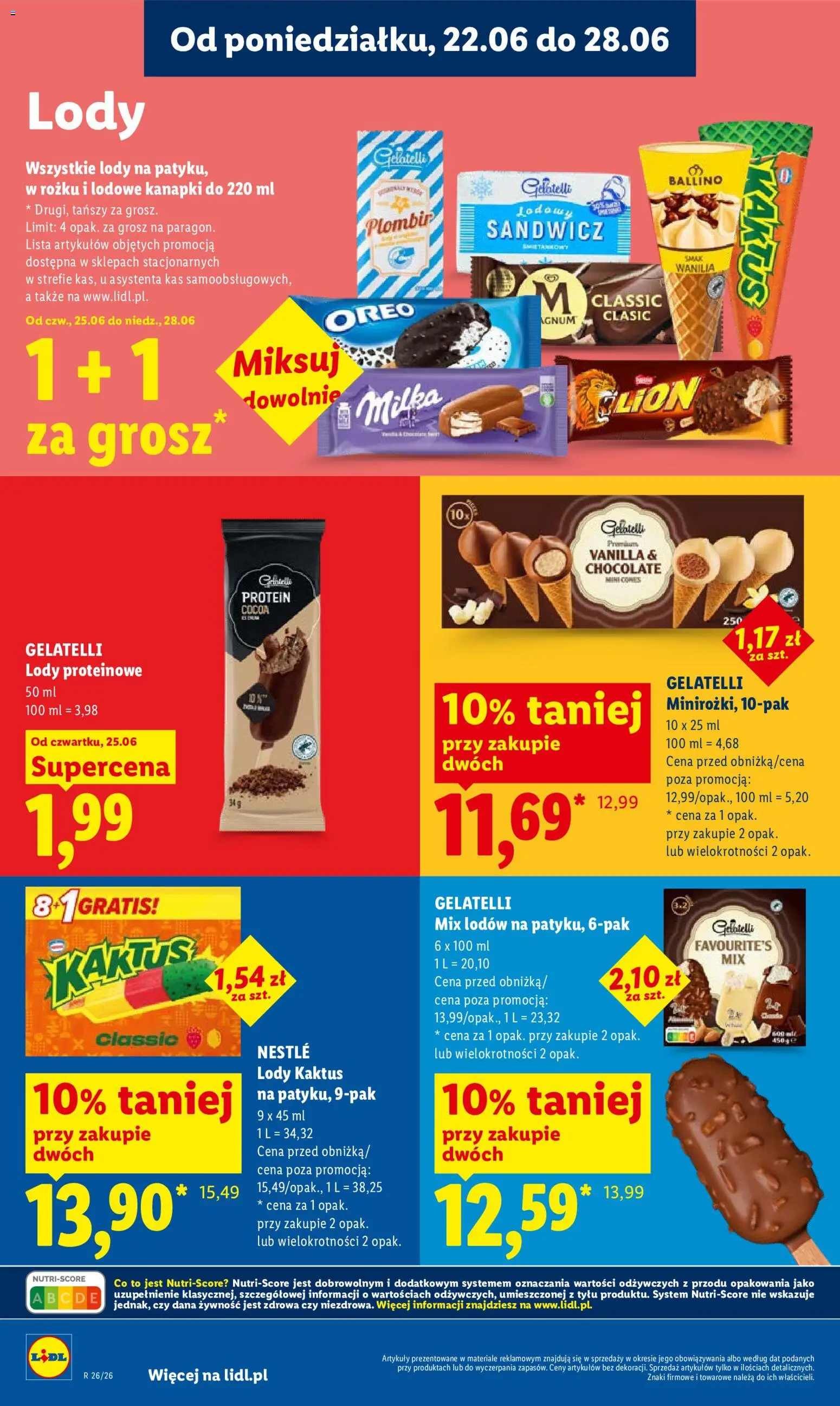Lidl Polsko leták od 25.06.2026 | Strana: 68 | Produkty: Oreo, Plombir, Gelatelli, Protein