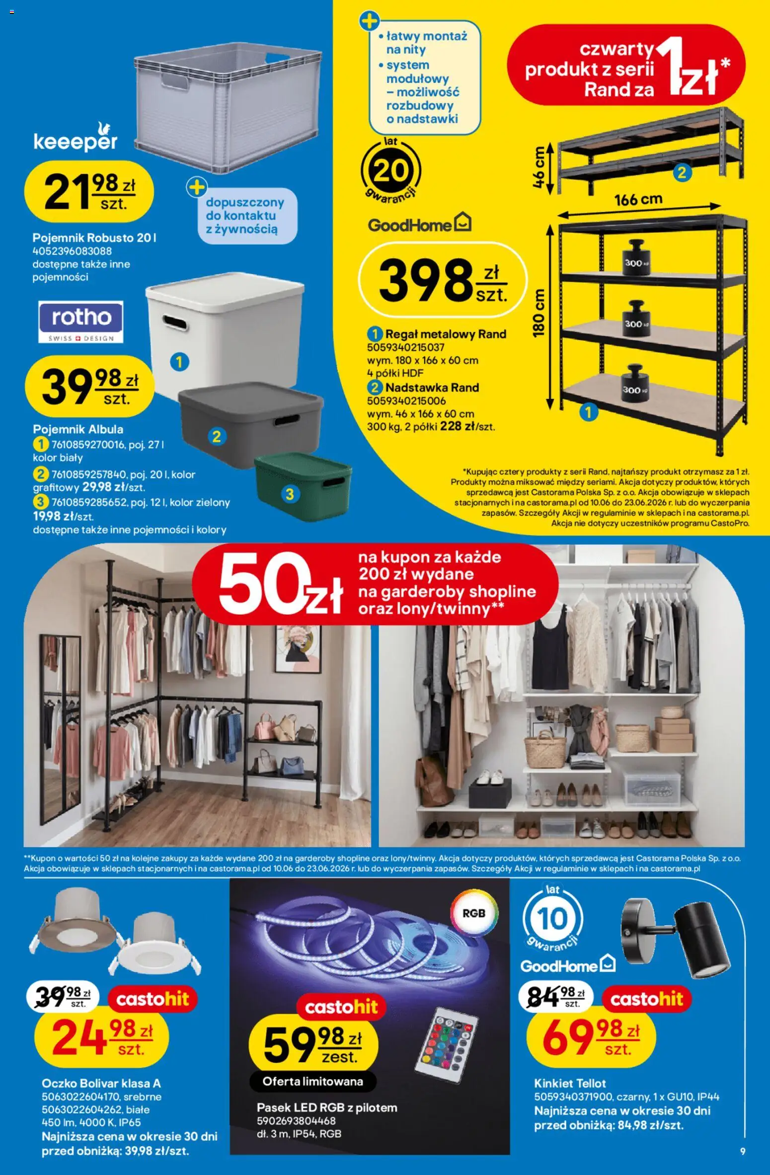 Castorama gazetka od 10.06.2026 | Strona: 9 | Produkty: Pasek, Regał metalowy, Regał