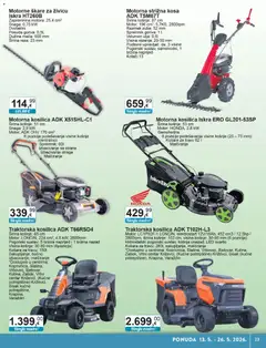 KTC - Katalog tehnike i posuđa - Pregled kataloga iz trgovine KTC, vrijedi od 13.05.2026 | Stranica: 23 | Proizvodi: Kosilica, Košara, Škare, Traktorska kosilica