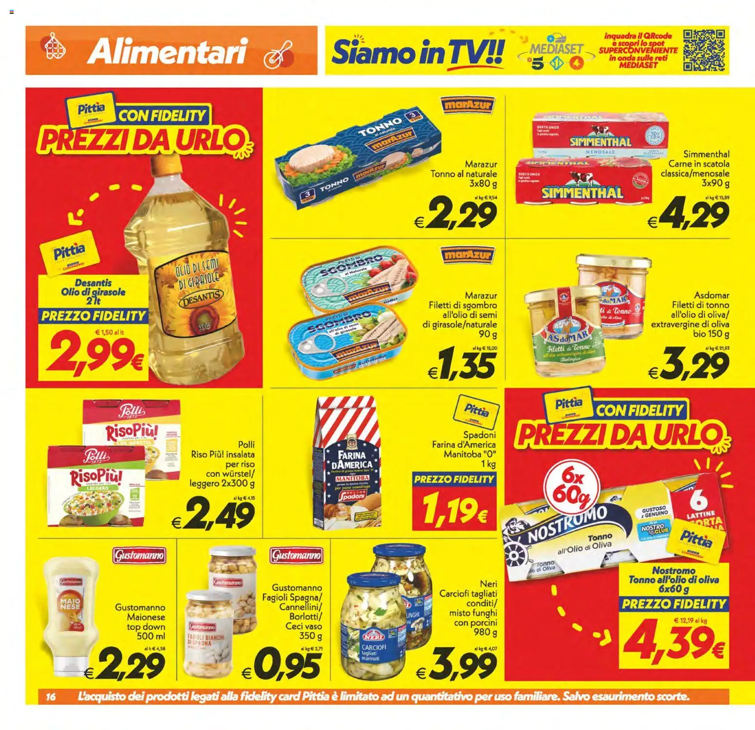 Volantino SuperConveniente del 29.05.2026 | Pagina: 16 | Prodotti: Riso, Fagioli, Olio, Carciofi