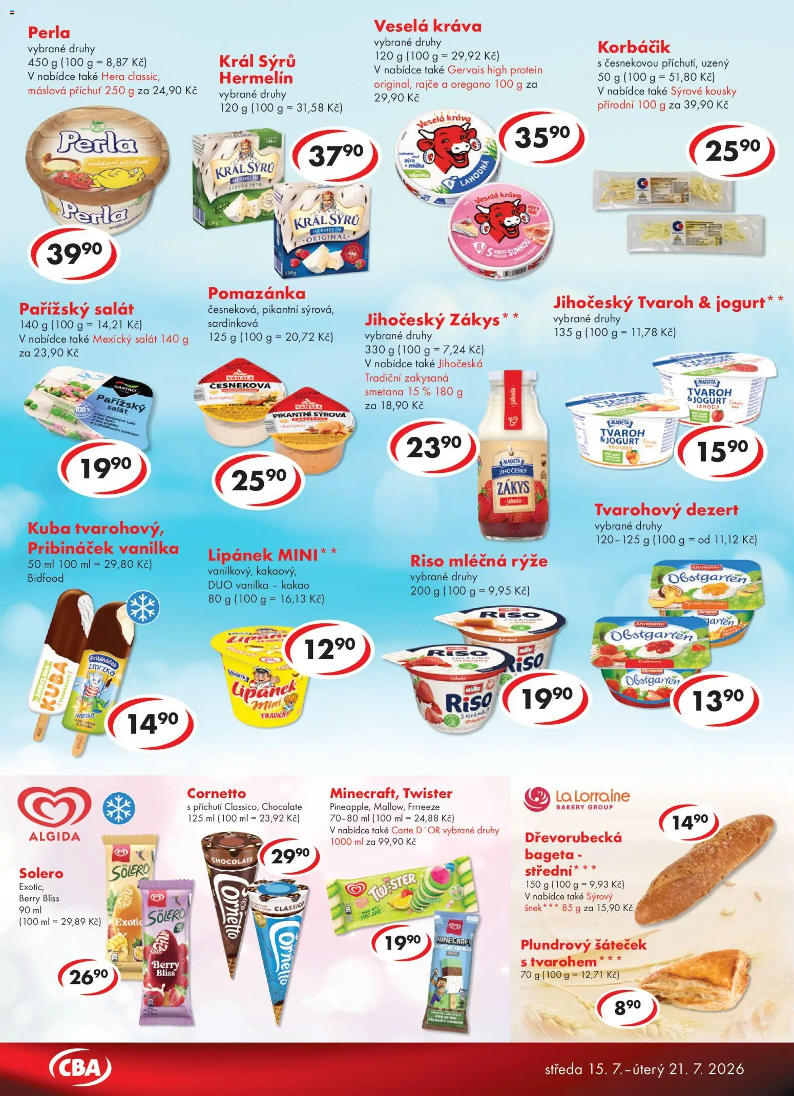 CBA leták - Premium od 15.07.2026 | Strana: 2 | Produkty: Tvarohový dezert, Rýže, Pomazánka, Protein