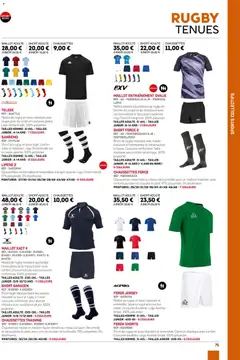 Sport 2000 - Prévisualisation de Sport 2000 Brochure 2026/2027 valide à partir de 01/01/2026 | Page: 75 | Produits: Ceinture, Table, Shorts