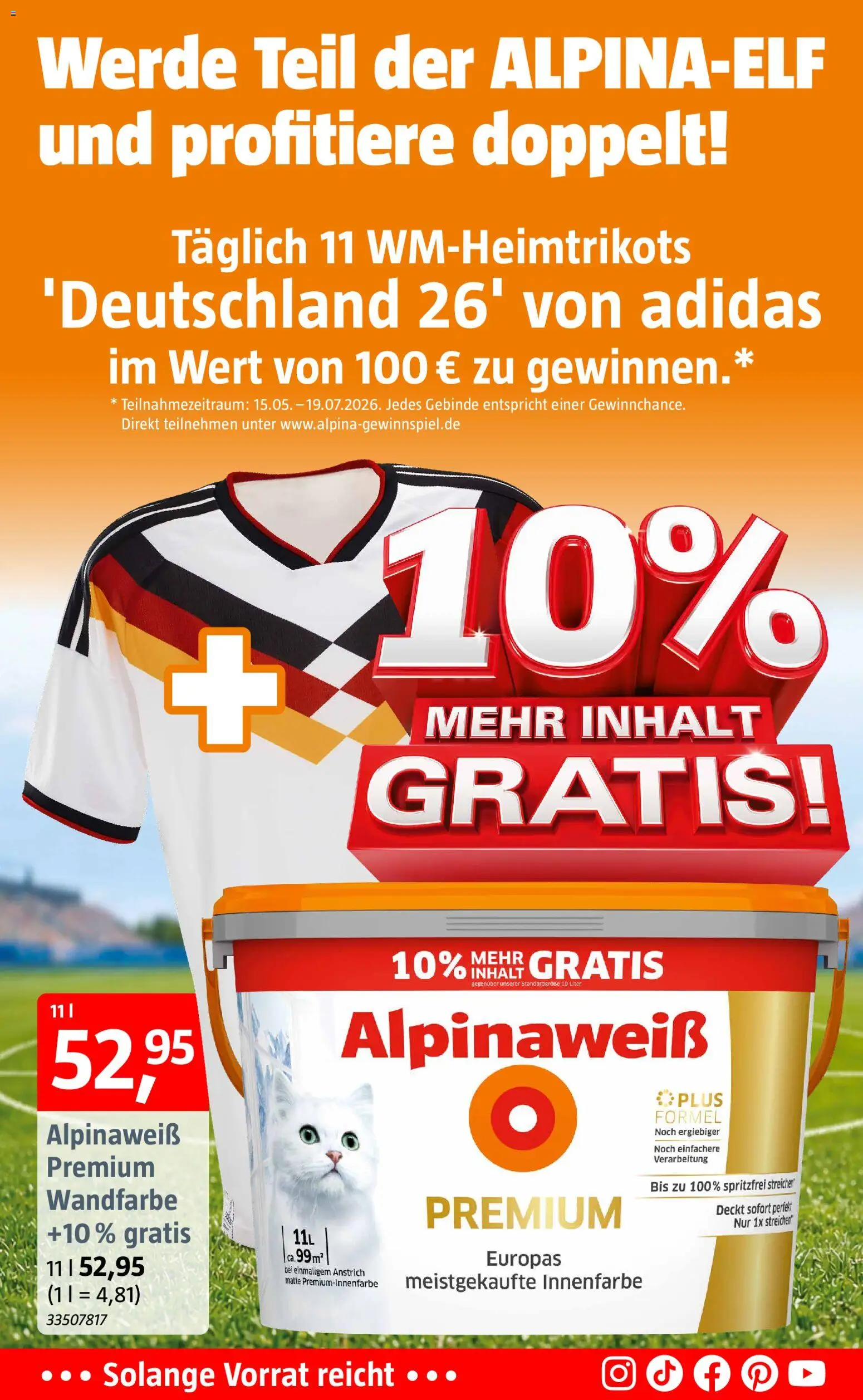 Bauhaus Prospekt – gültig ab 14.06.2026 | Seite: 11 | Produkte: Wandfarbe