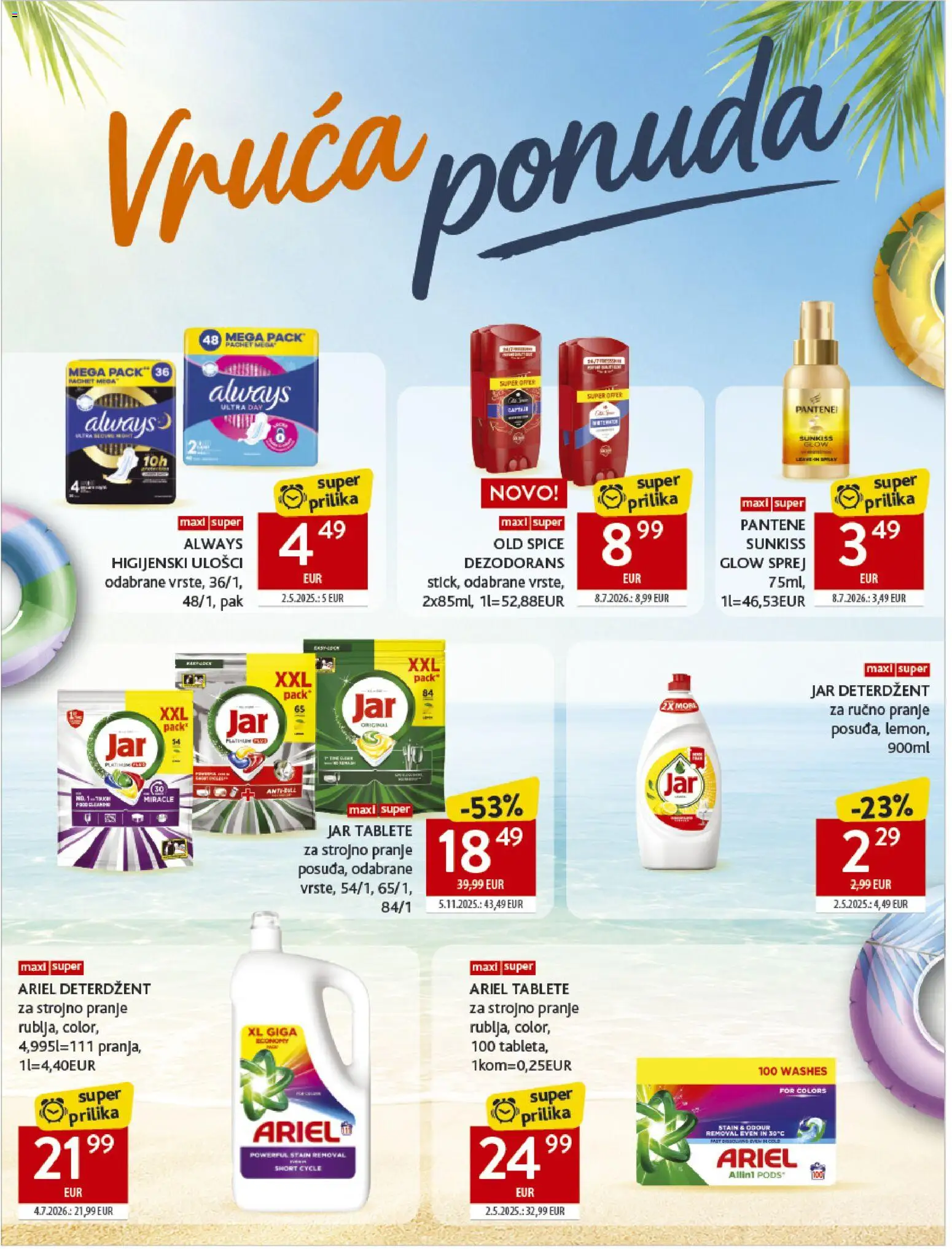Konzum HR akciós ujság - amely érvényes a következő dátumtól: 2026.07.22. | Oldal: 31 | Termékek: Ariel, Old spice