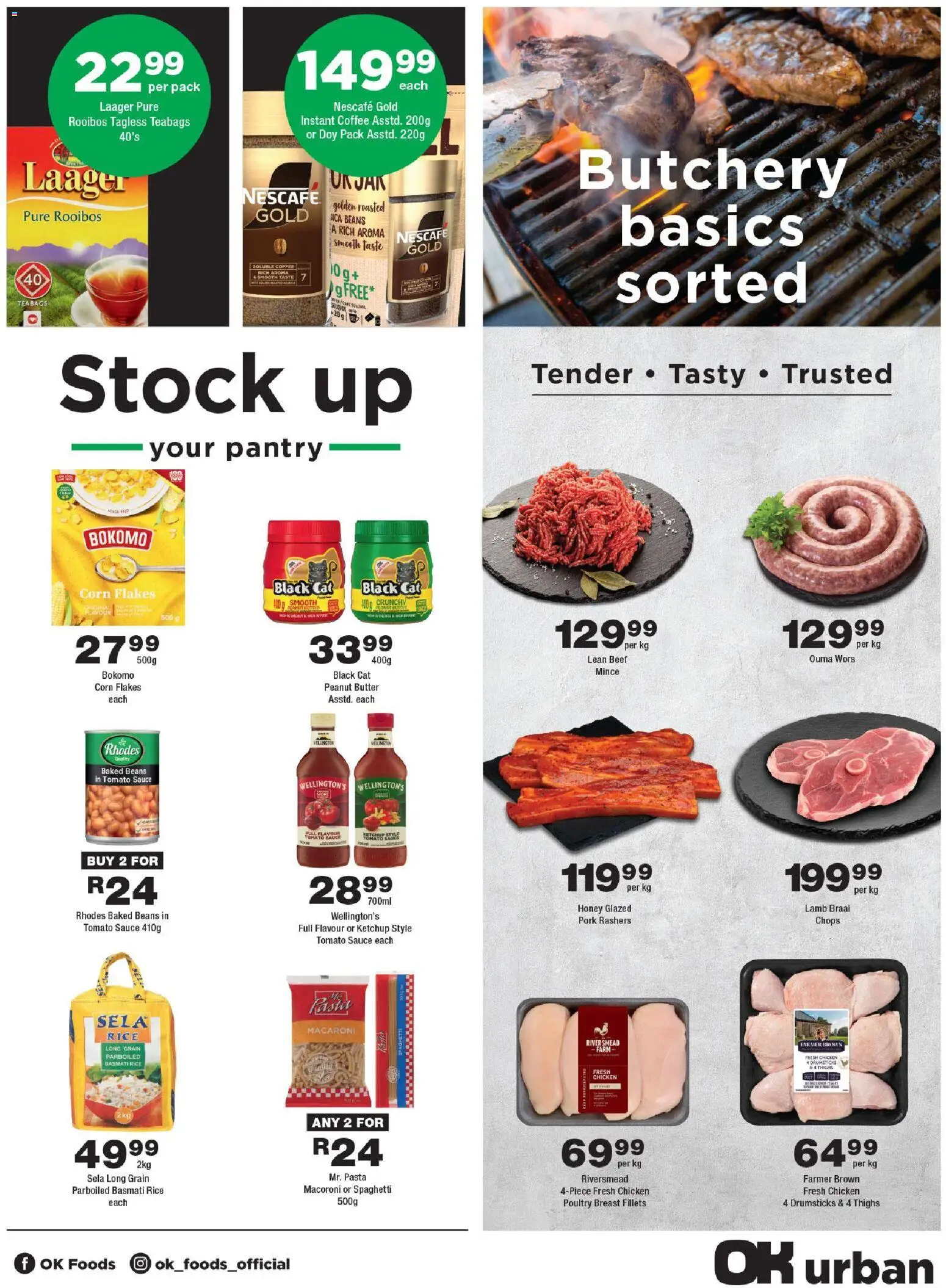 New OK Foods catalogue – valid from 15.04.2026 | Page: 3 | Products: Corn, Pork, Flakes, Estuche organizador de viaje