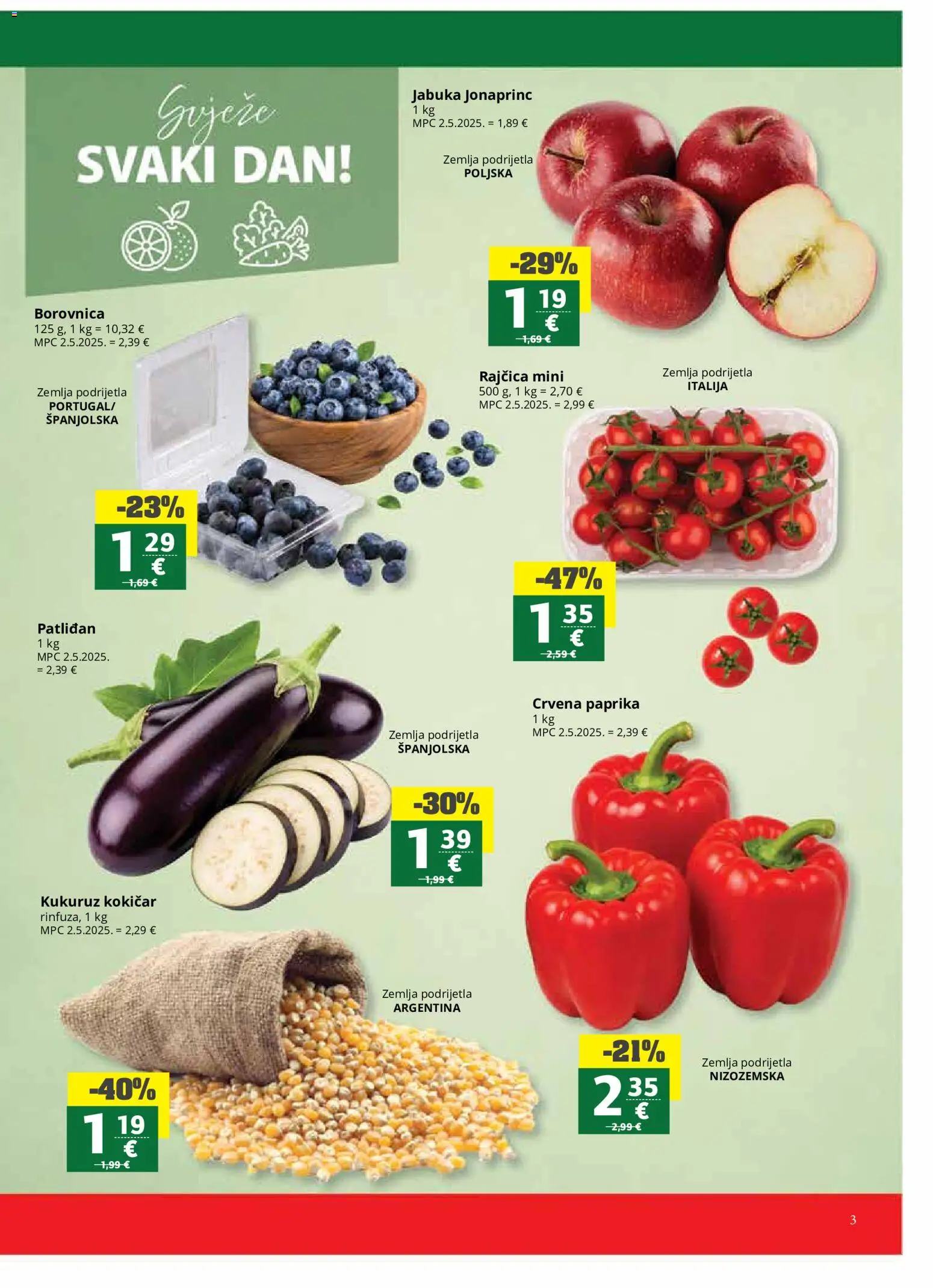 Ribola katalog | vrijedi od 27.05.2026 | Stranica: 3 | Proizvodi: Kukuruz, Paprika, Borovnica, Jabuka