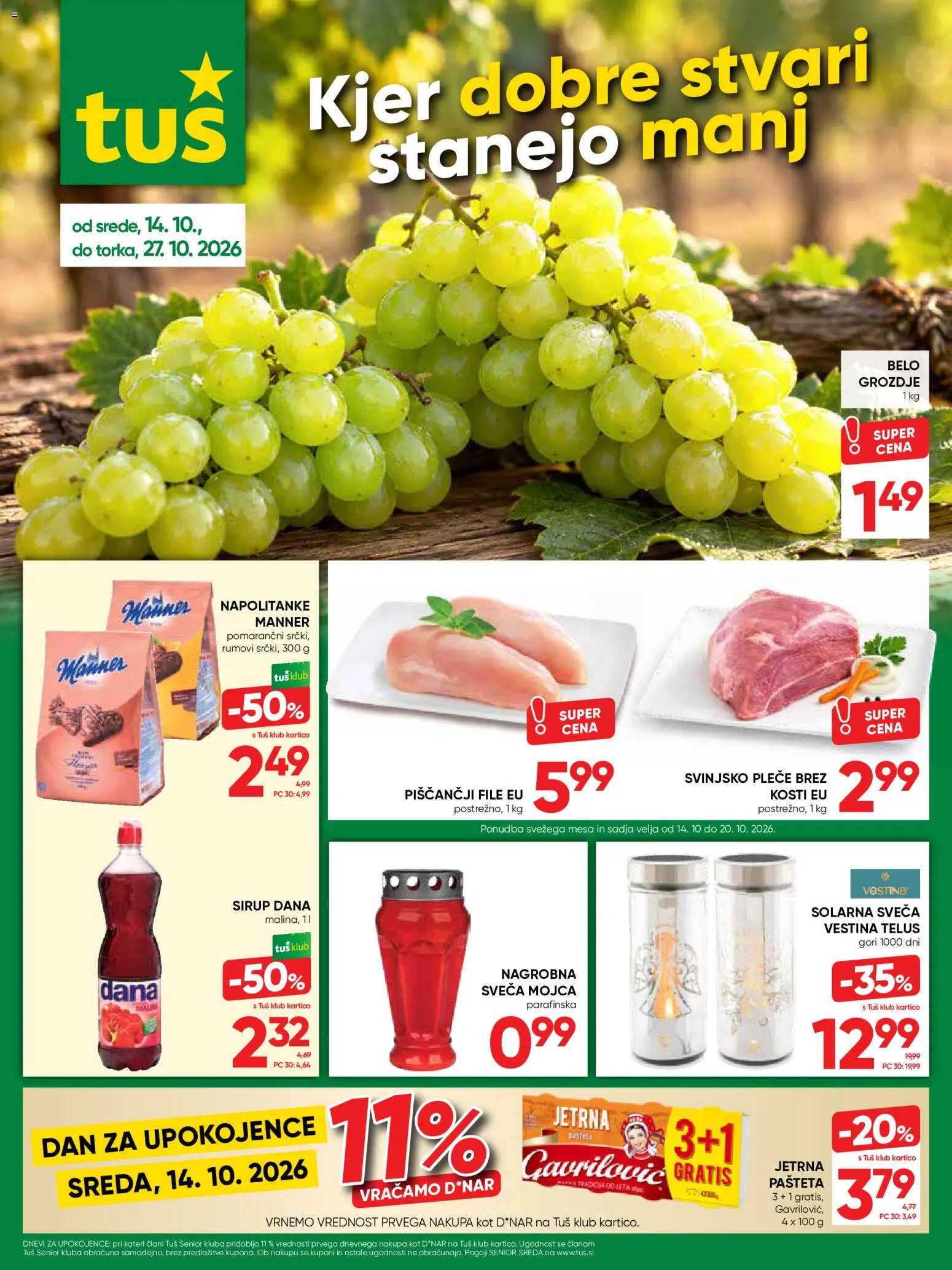 Novi Tuš katalog ponudbe – veljaven od 14.10.2026 | Stran: 1