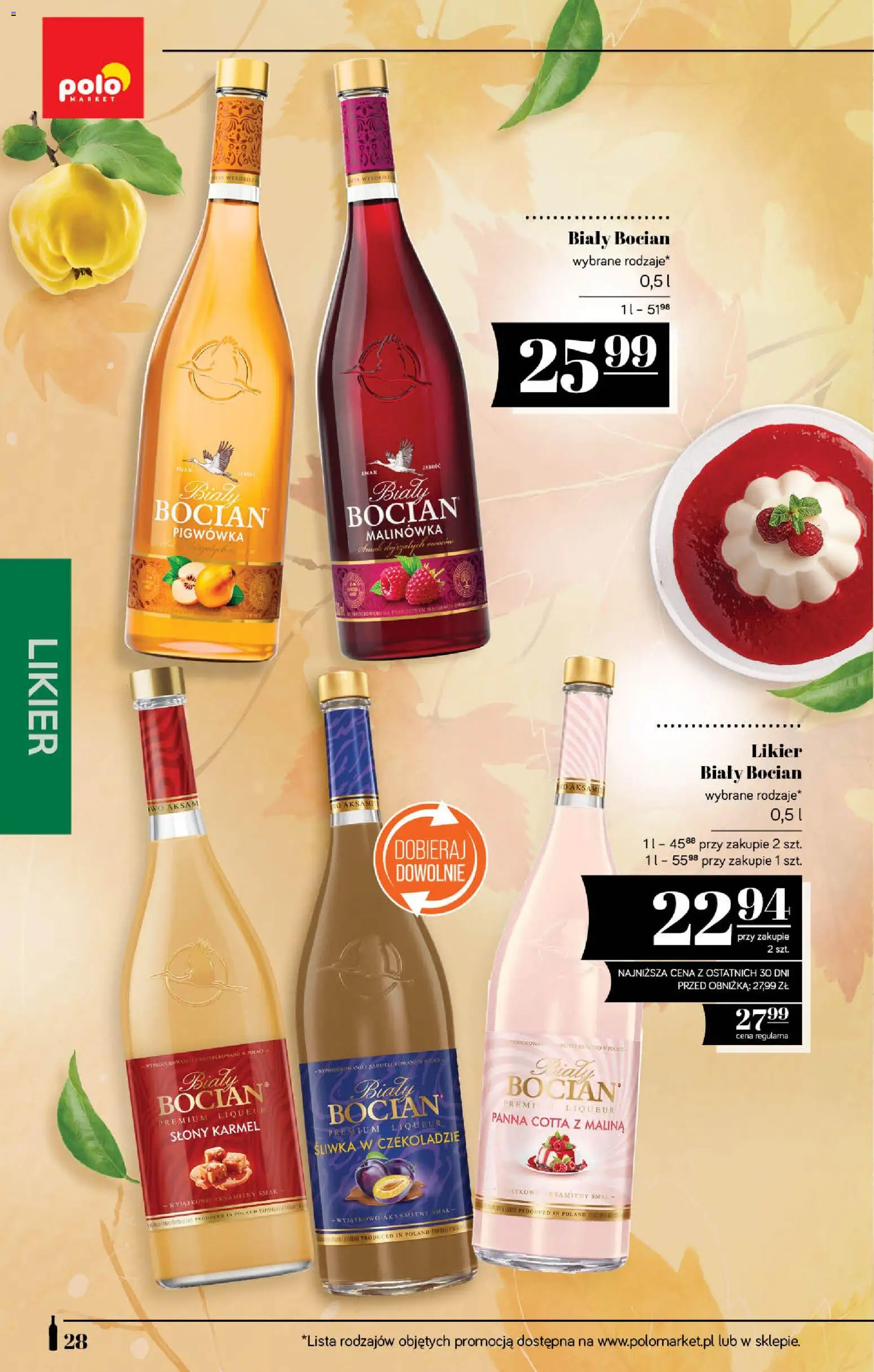 POLOmarket katalog - Alkoholi od 24.09.2026 | Strona: 28 | Produkty: Malina, Słony karmel, Biały Bocian