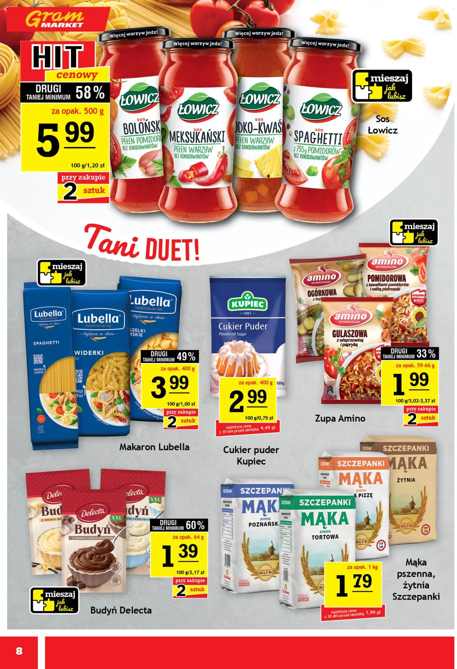 Gram Market gazetka od 20.05.2026 | Strona: 8 | Produkty: Mąka żytnia, Papryka, Puder, Cukier