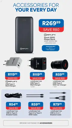 OK Furniture specials catalogue – valid from 09/09/2026 | Page: 36 | Products: Car charger, Cable, USB, Charger