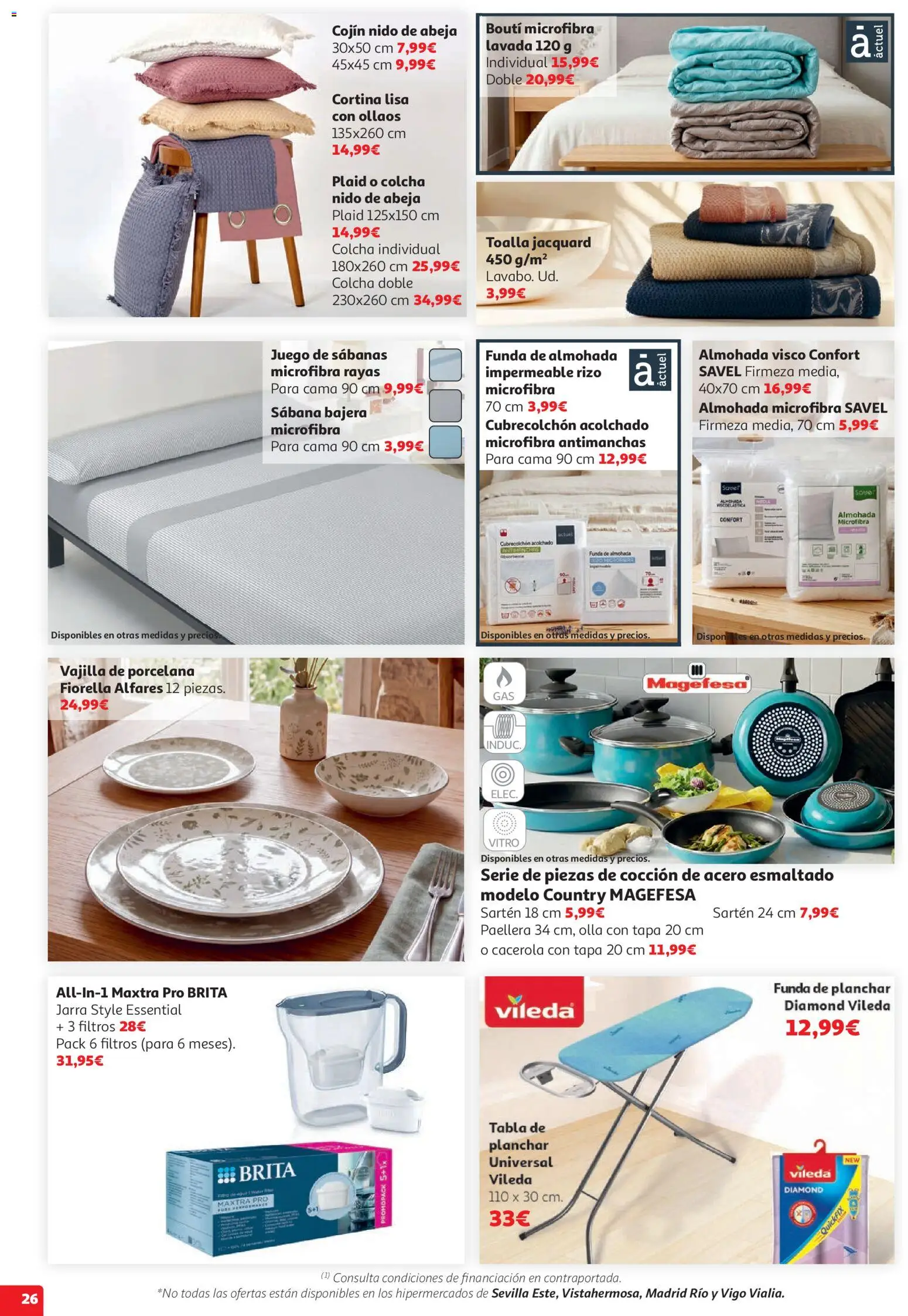 Alcampo HG Nacional Cat │ válido desde el 05.05.2026 | Página: 26 | Productos: Cortina, Βρεφικό κρεβάτι, Almohada, Cojín