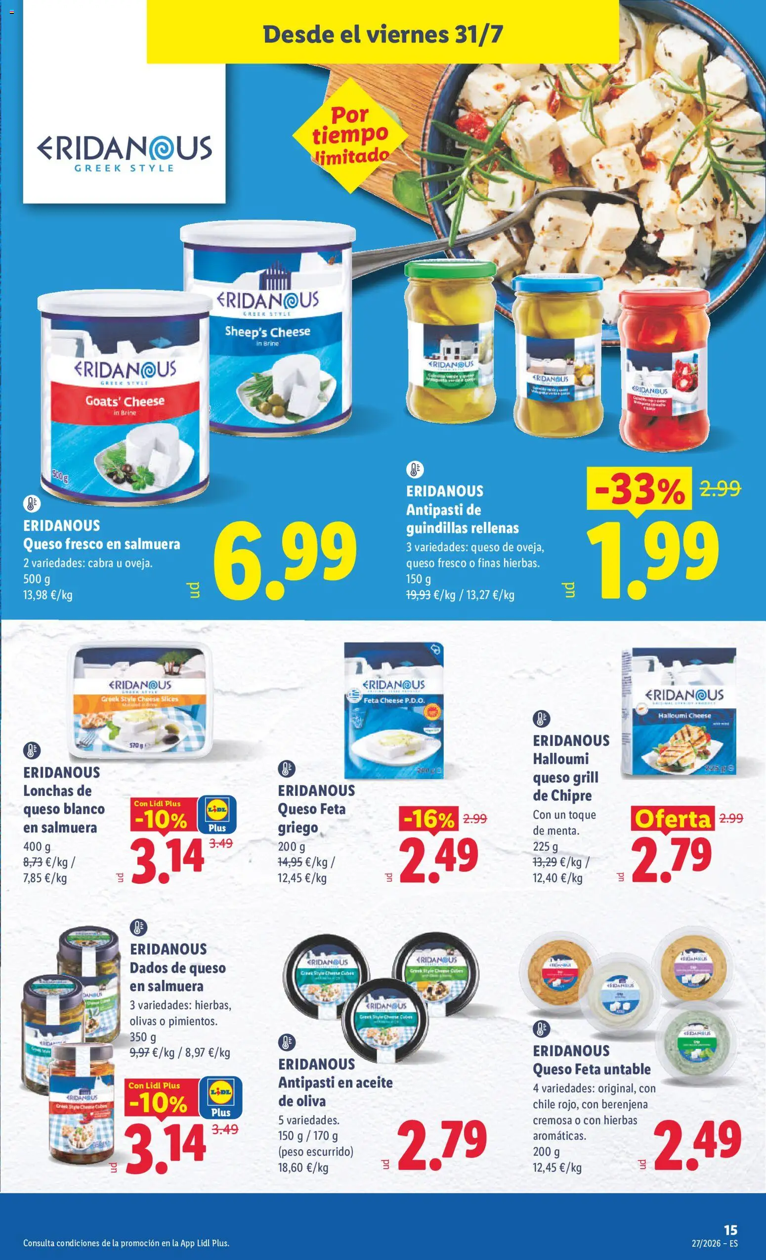 Lidl folleto │ válido desde el 27/07/2026 | Página: 37 | Productos: Queso, Aceite, Queso fresco, Aceite de oliva