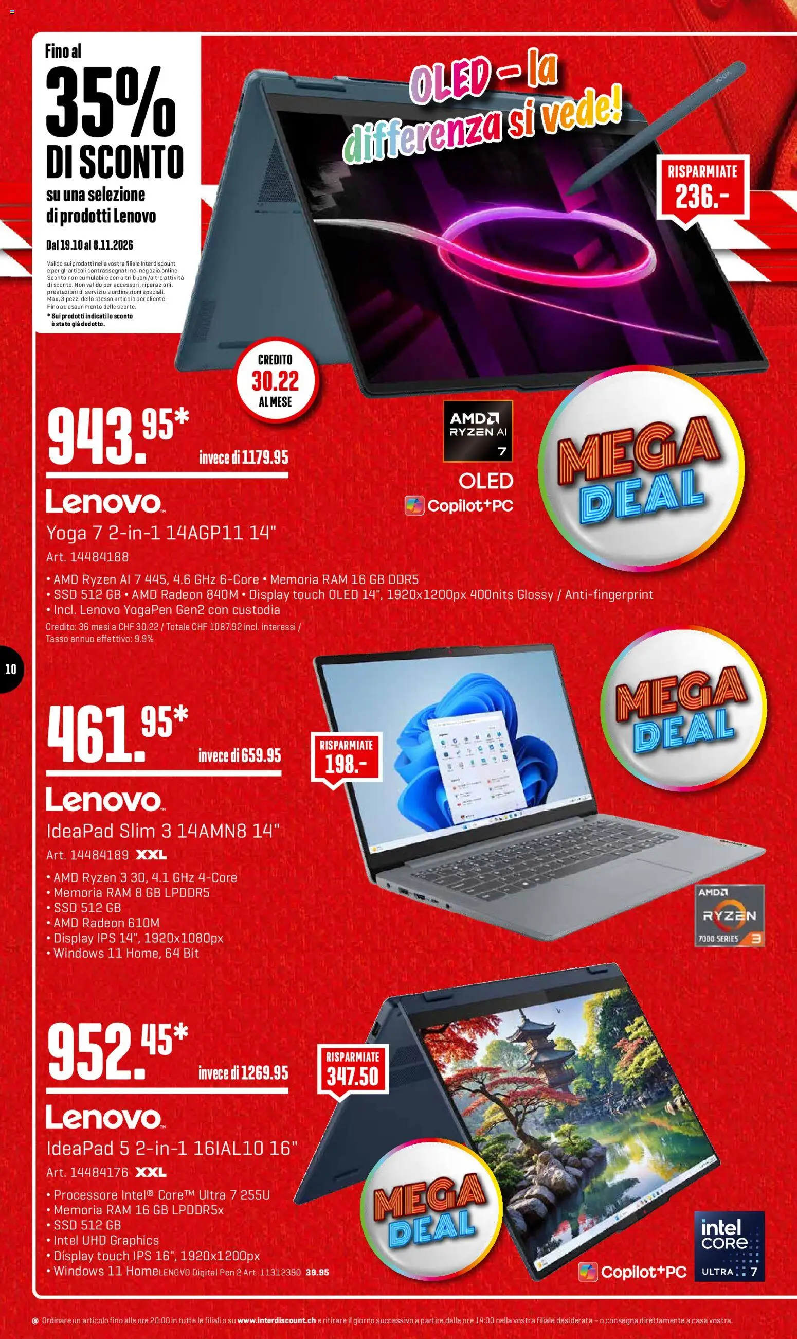 Interdiscount aktionen IT – gültig ab 19.10.2026 | Seite: 10 | Produkte: Lenovo
