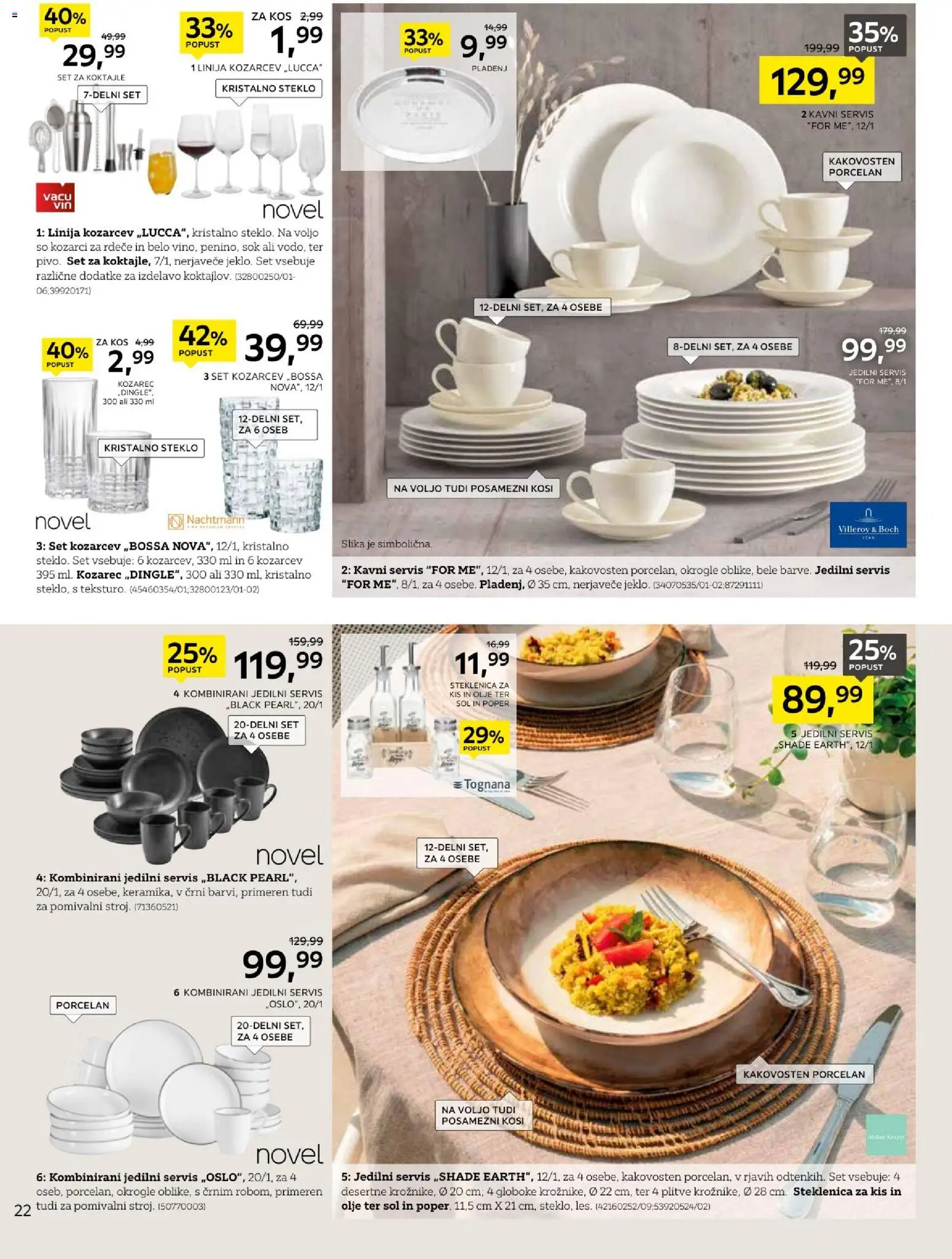 Novi XXXL Lesnina katalog ponudbe – veljaven od 18.05.2026 | Stran: 22 | Izdelki: Steklenica, Kozarec, Kos, Kis