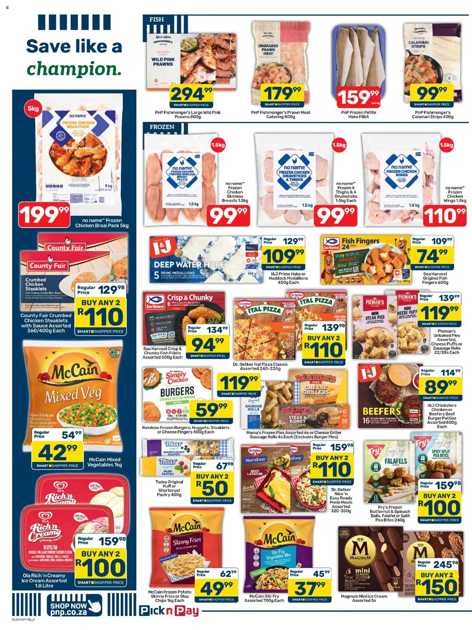 New Pick n Pay catalogue – valid from 25/08/2026 | Page: 4 | Products: Omega 3, Burgers, Griller, Pastry