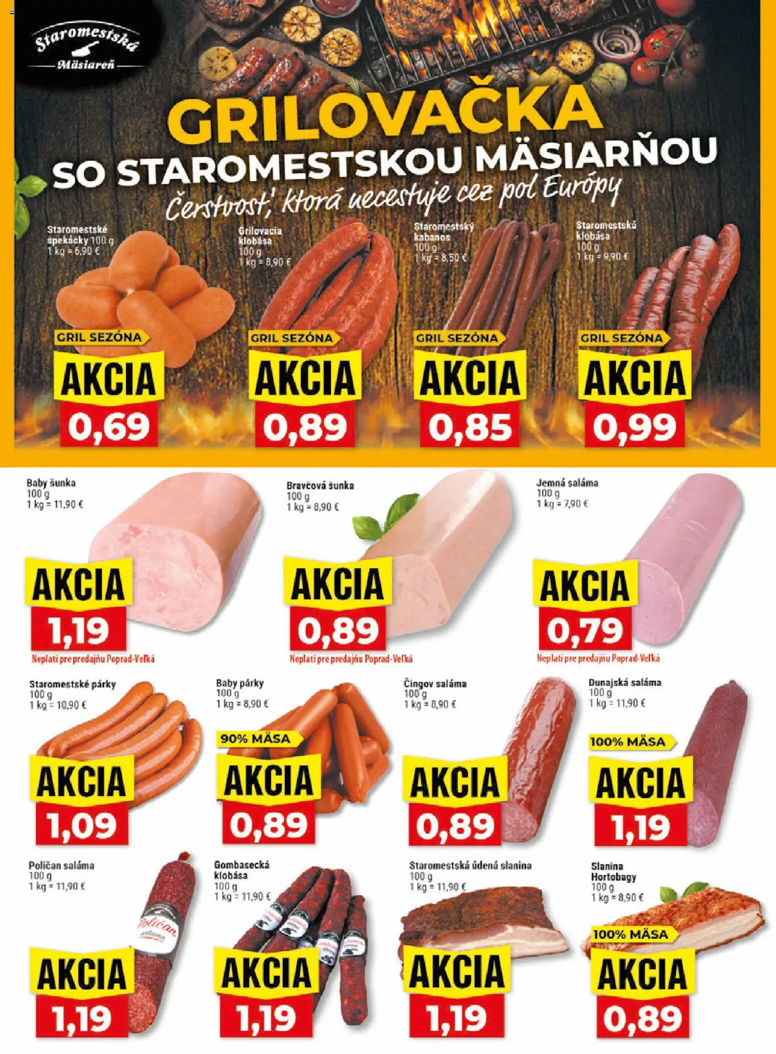 Nové Klas akcie – leták je platný od 10.08.2026 | Strana: 6 | Produkty: Gril, Saláma, Kabanos, Párky