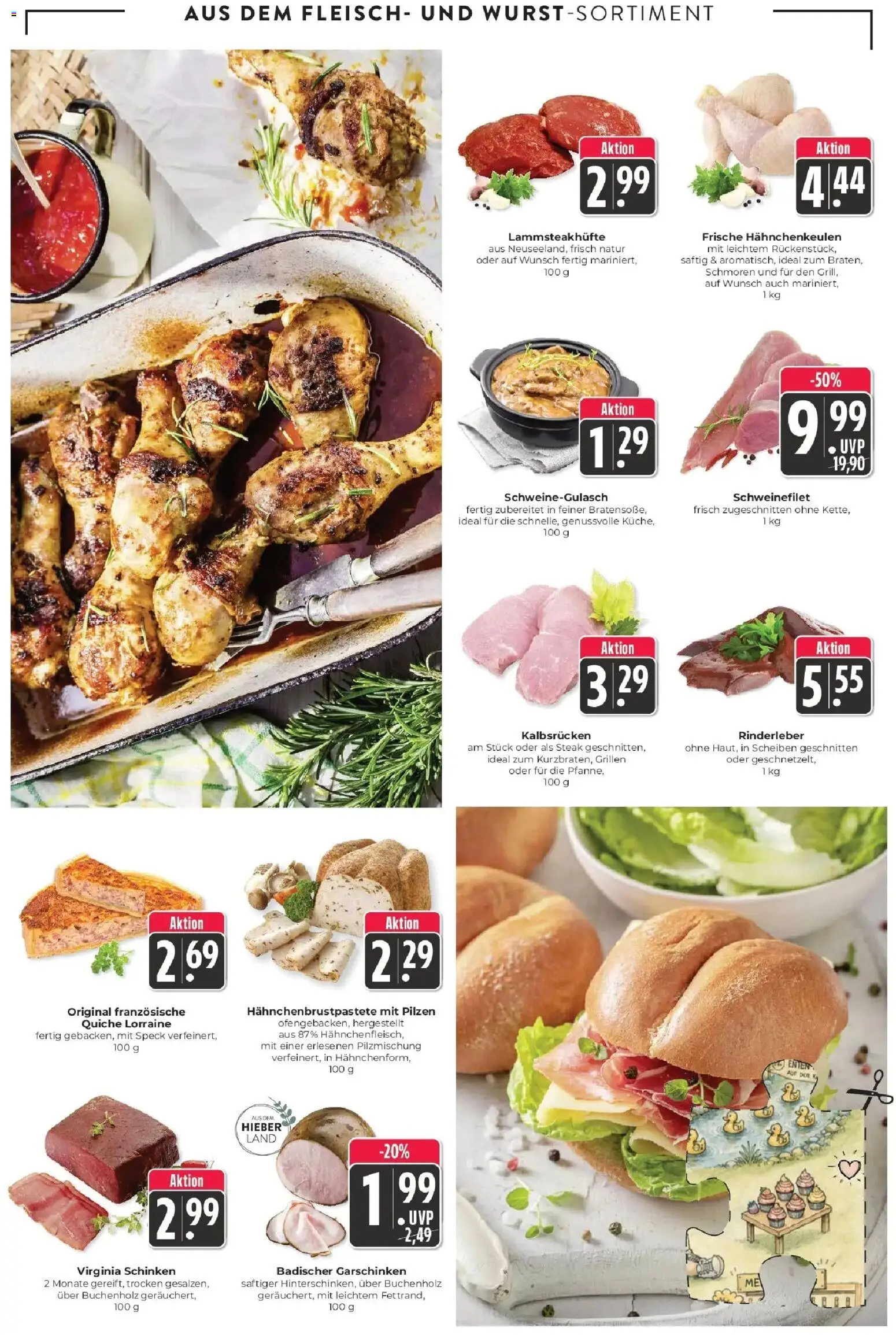 Edeka Prospekt Schliengen (ab 31.08.2026) » Angebote Online | Seite: 4 | Produkte: Schweinefilet, Schinken, Steak, Fleisch