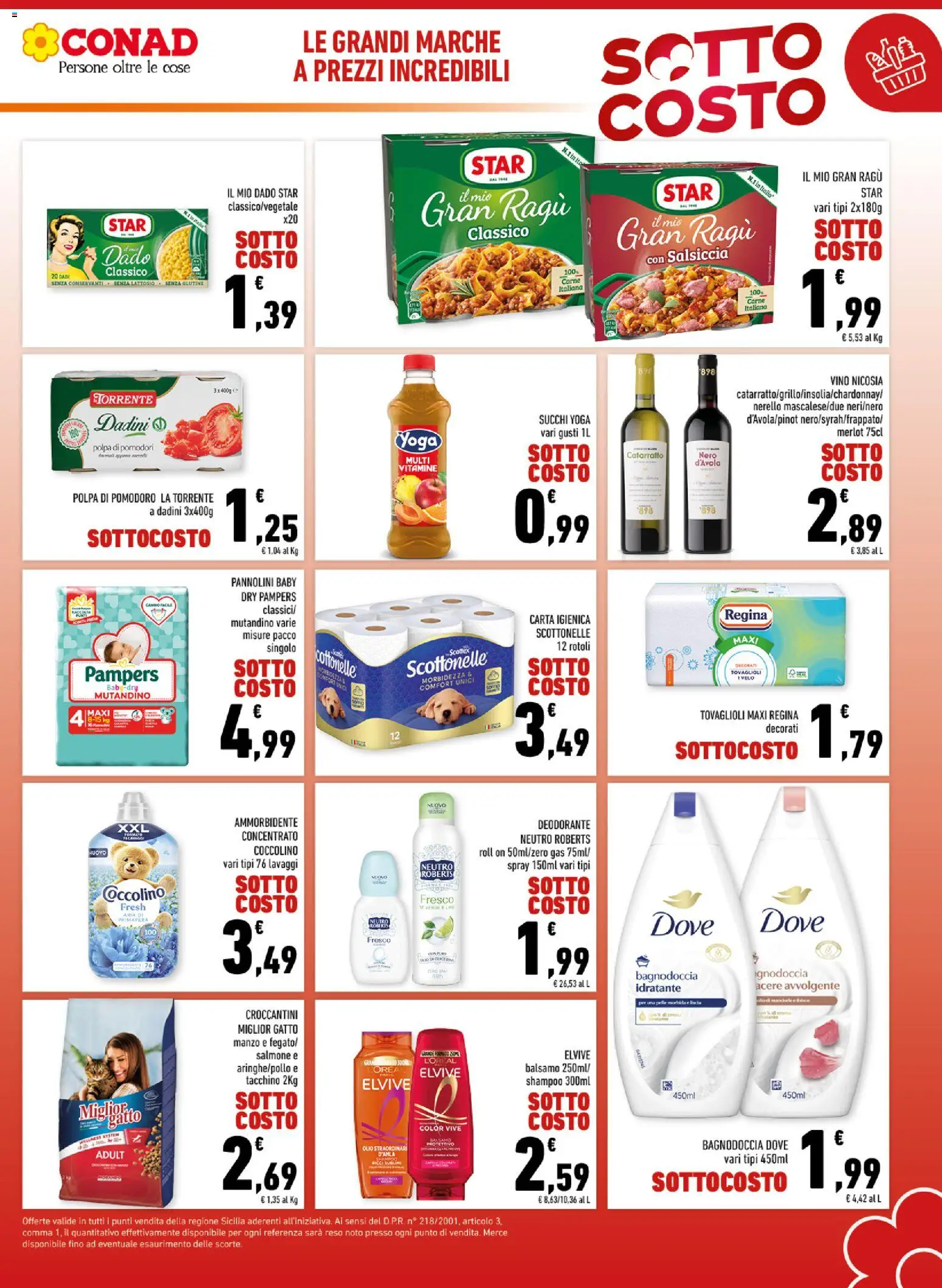 Volantino Conad del 16/07/2026 | Pagina: 3 | Prodotti: Tè, Salsiccia, Mandorle, Pampers