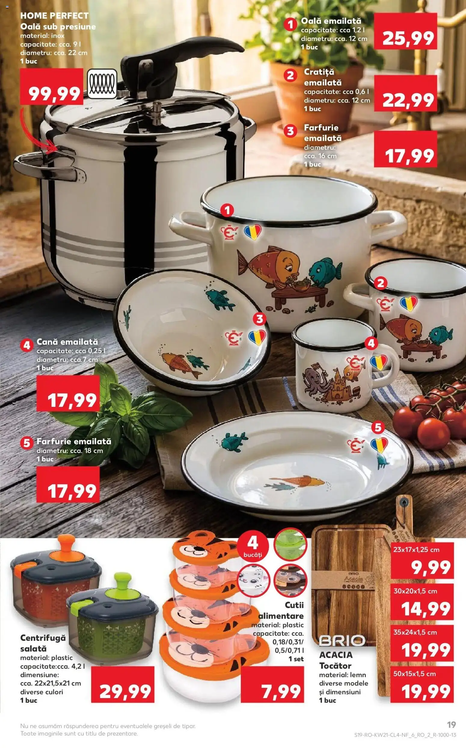 Noul catalog Kaufland – valabil de la 20.05.2026 | Pagină: 19 | Produse: Cratiță, Oală, Tocător, Salată