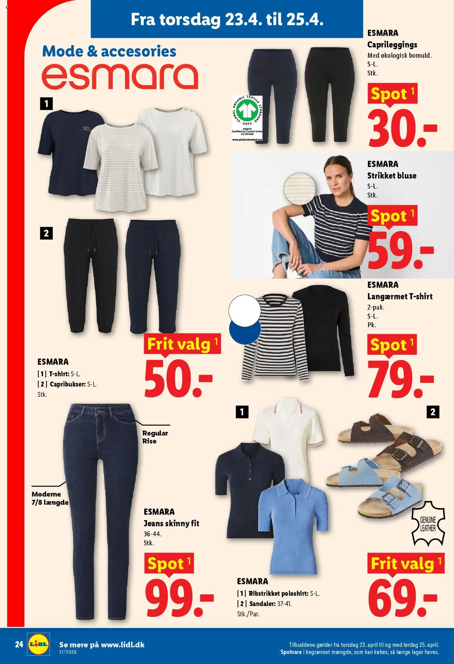 Lidl tilbudsavis – gyldig fra 19.04.2026 | Side: 12 | Produkter: Sandaler, Jeans, Bluse