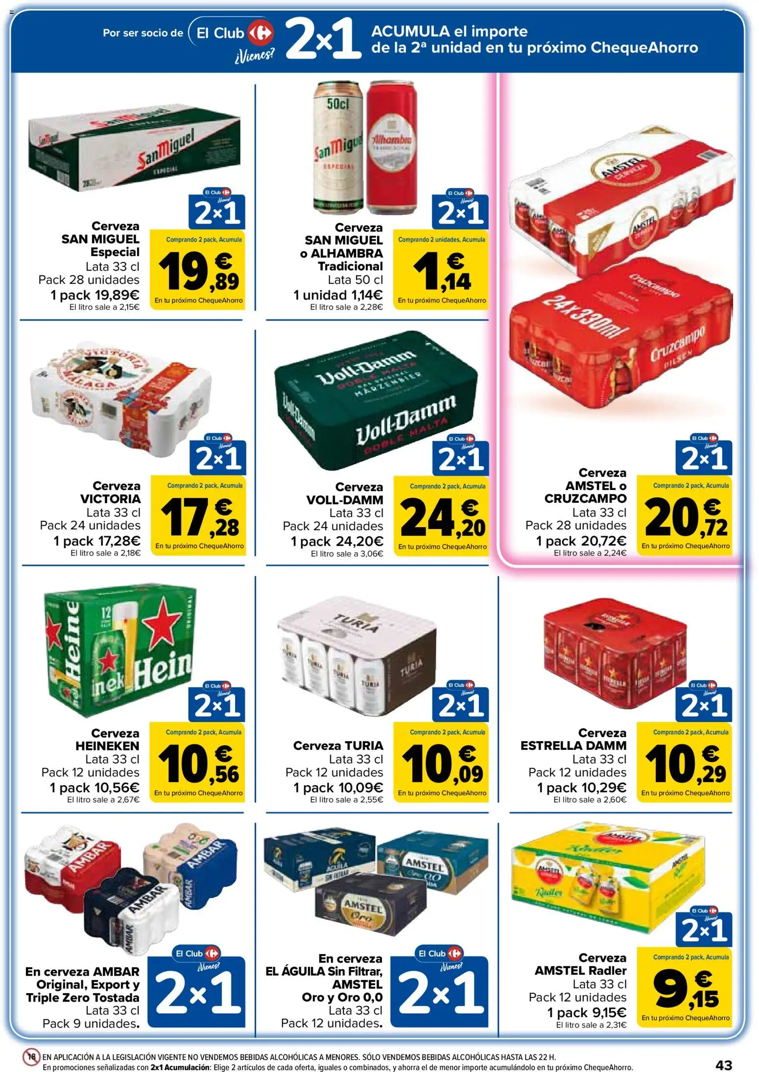 Carrefour folleto │ válido desde el 14/07/2026 | Página: 45 | Productos: Radler, Cerveza Heineken, Bebidas, Heineken