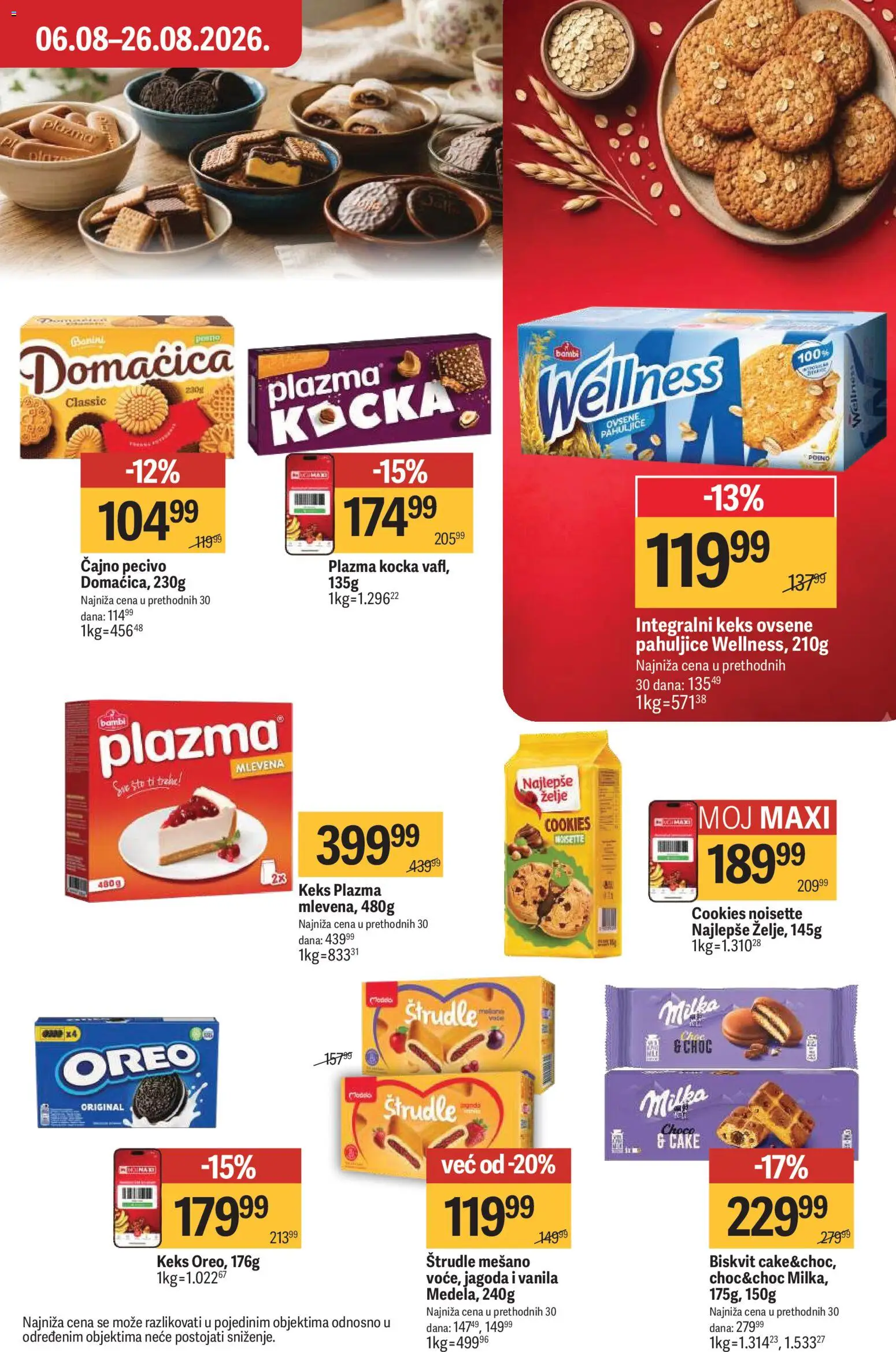 Maxi katalog - važi od 13.08.2026 | Strana: 38 | Proizvode: Milka, Keks, Vanila, Ovsene pahuljice