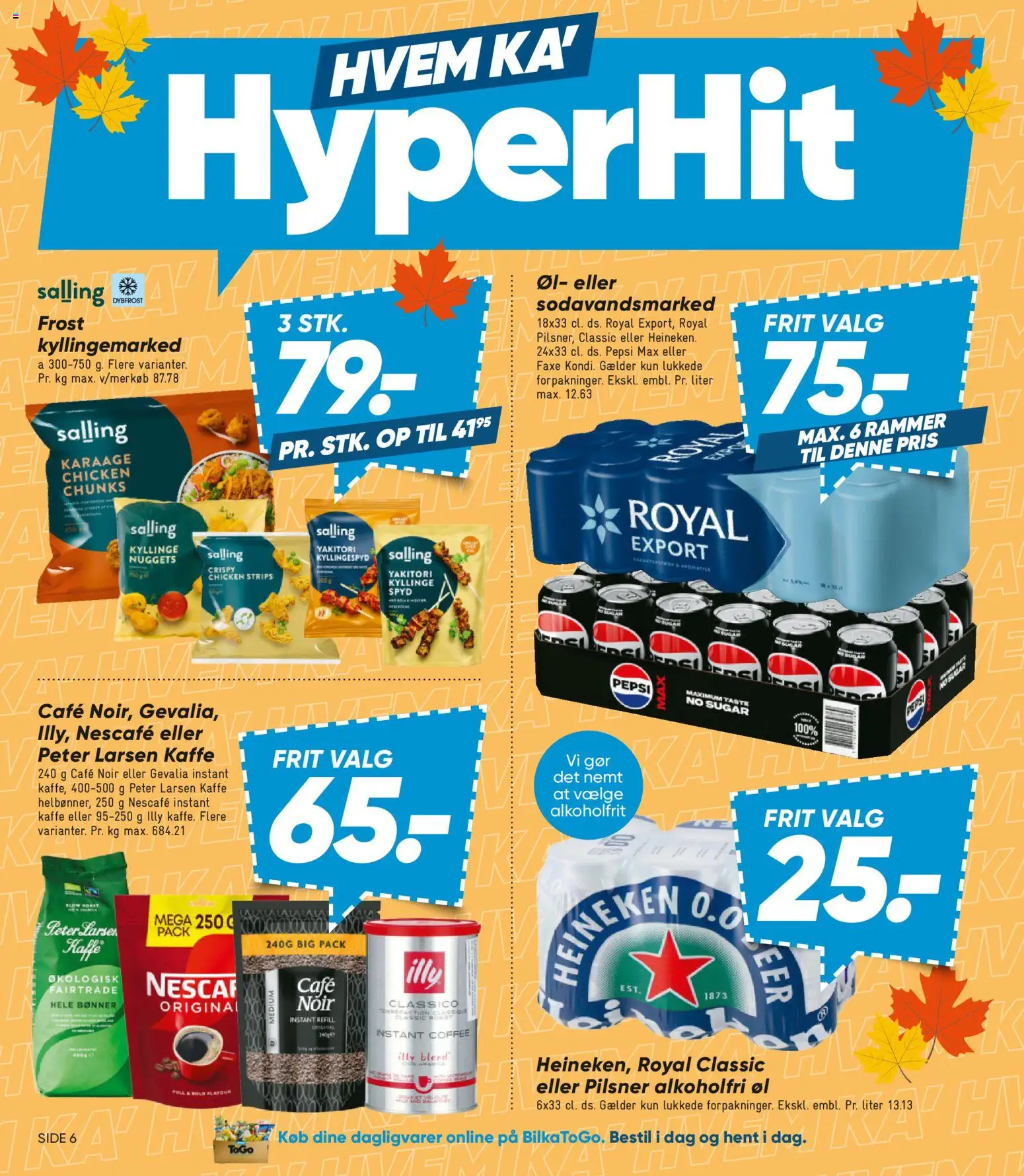 Bilka tilbudsavis – gyldig fra 23/10/2026 | Side: 6 | Produkter: Dagligvarer, Bønner, Pepsi, Pepsi Max