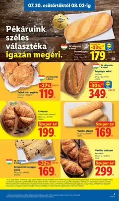 Croissant, Créme Brulée krémmel, 60 g; 1 kg = 3317 Ft - amely érvényes a következő dátumtól: 2026.07.30. | Oldal: 5