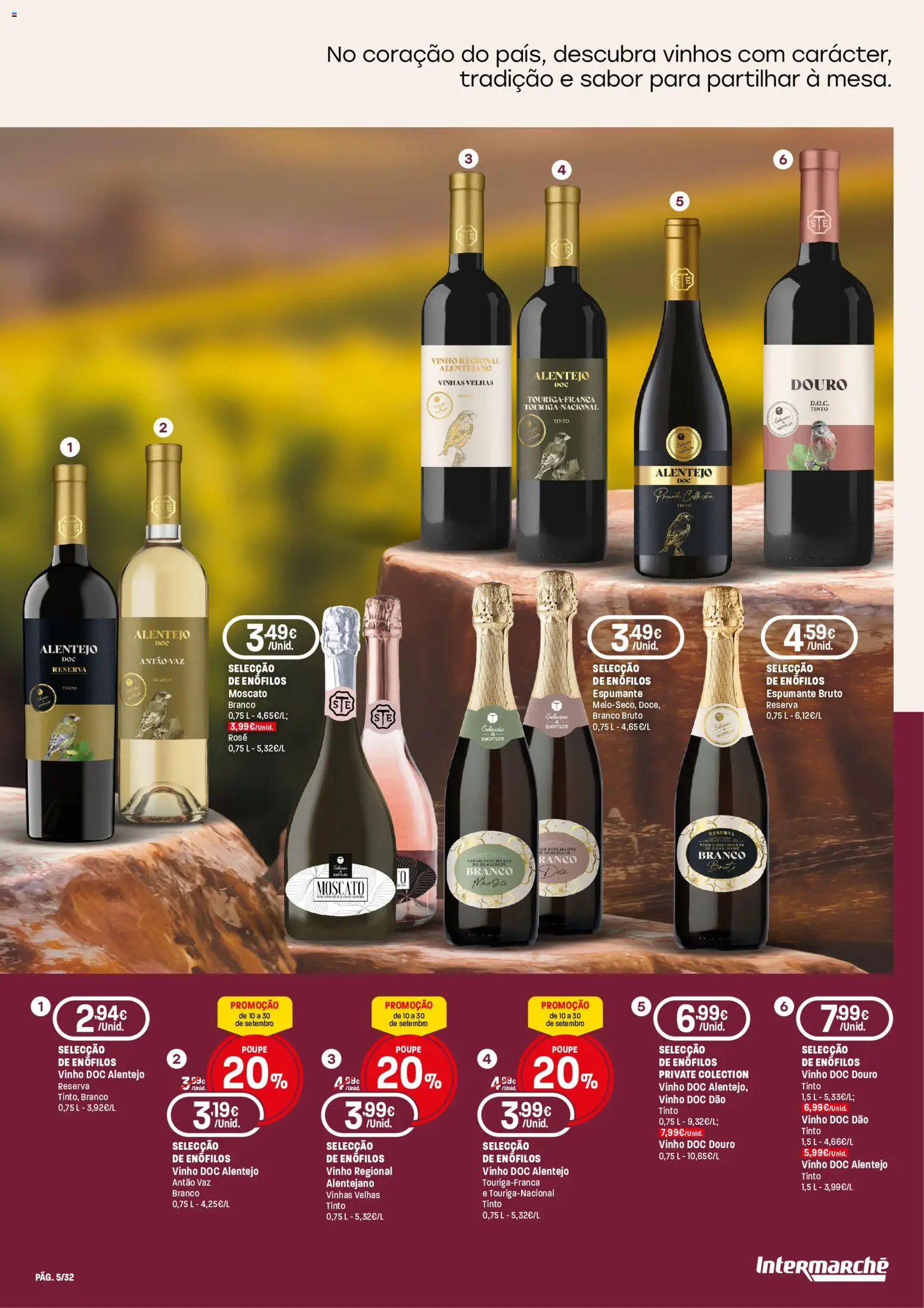 Intermarché folheto Especial Vinhos Super │ válido de 10/09/2026 | Página: 5 | Produtos: Espumante, Vinho espumante, Vinho