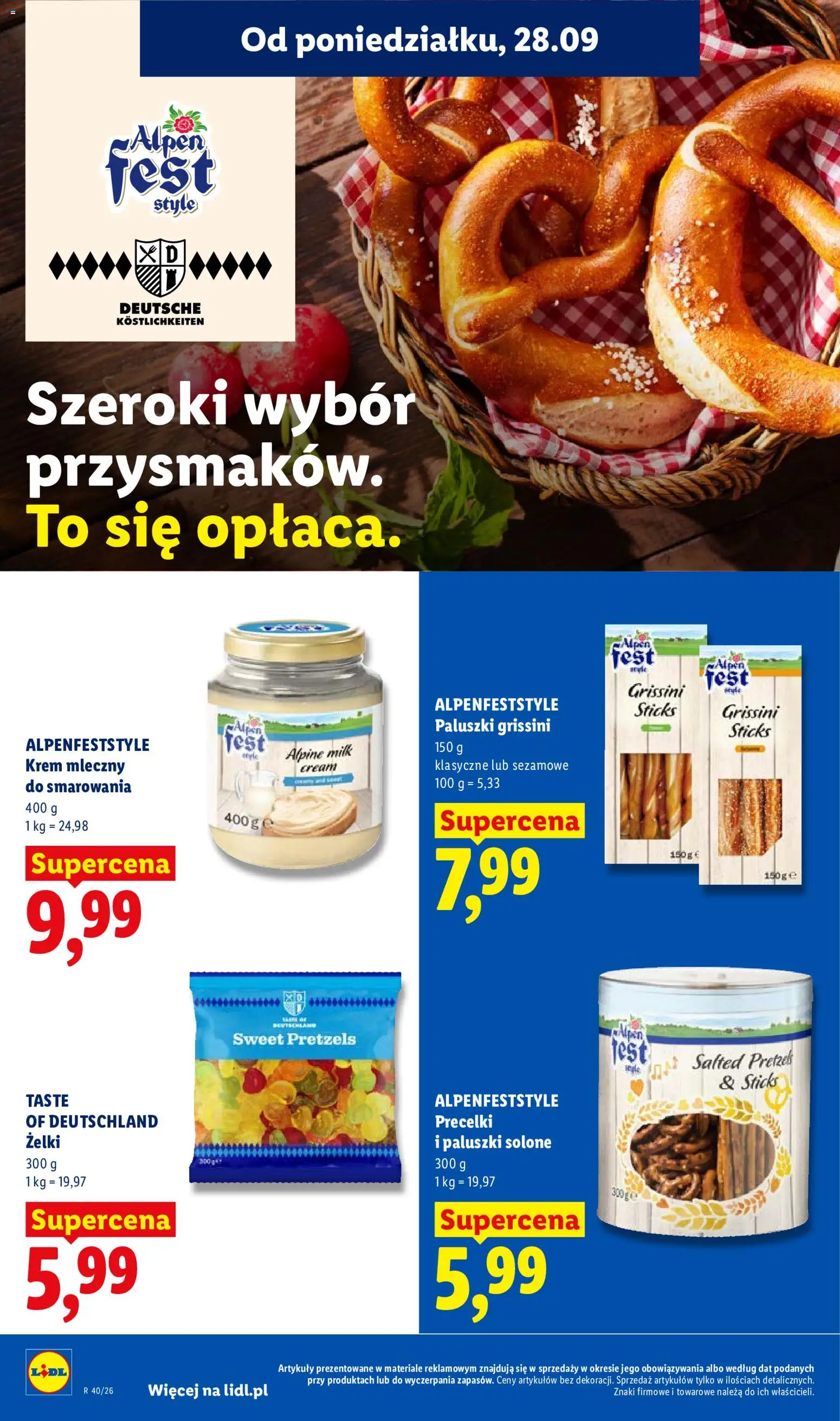 Lidl Polsko leták od 28.09.2026 | Strana: 68 | Produkty: Test, Krém, Grissini