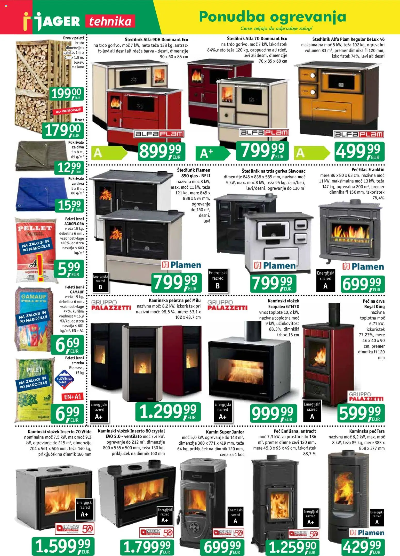 Novi Jager katalog ponudbe – veljaven od 02.09.2026 | Stran: 6 | Izdelki: Teza, Kos, Barva, Štedilnik