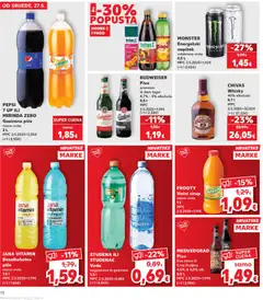 Kaufland HR akciós újság - amely érvényes a következő dátumtól: 27.05.2026 | Oldal: 18 | Termékek: Pepsi, Budweiser, Hohes c, Whisky