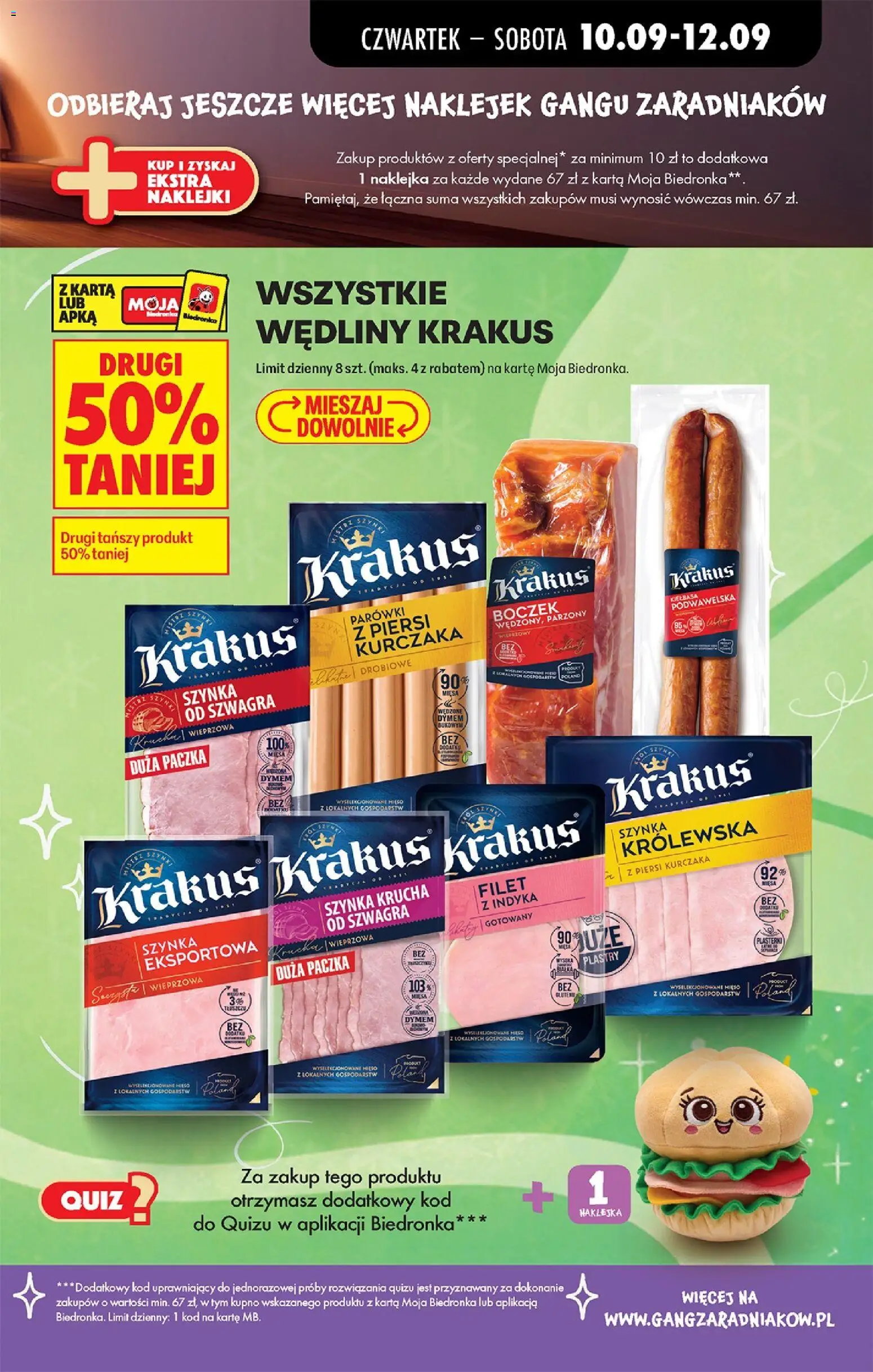 Biedronka gazetka od czwartku od 10.09.2026 | Strona: 31 | Produkty: Piersi, Parówki, Filet z indyka, Kiełbasa podwawelska