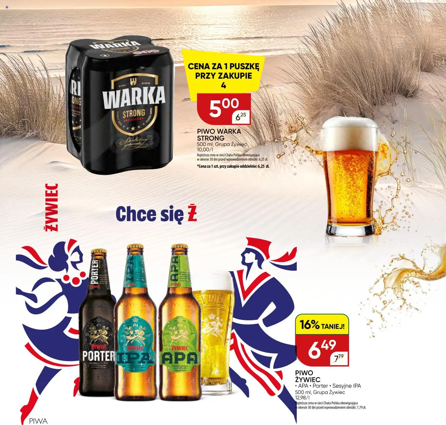 Chata Polska gazetka - Mocna Oferta od 07.07.2026 | Strona: 16 | Produkty: Warka, Piwo Warka, Piwo