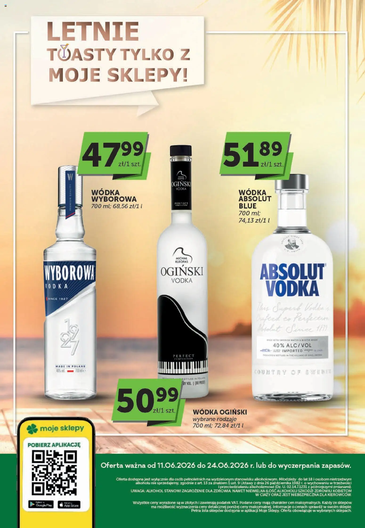 Euro Sklep gazetka - Oferta alkoholowa od 11.06.2026 | Strona: 1 | Produkty: Wódka Ogiński, Vodka, Alkohol, Wódka