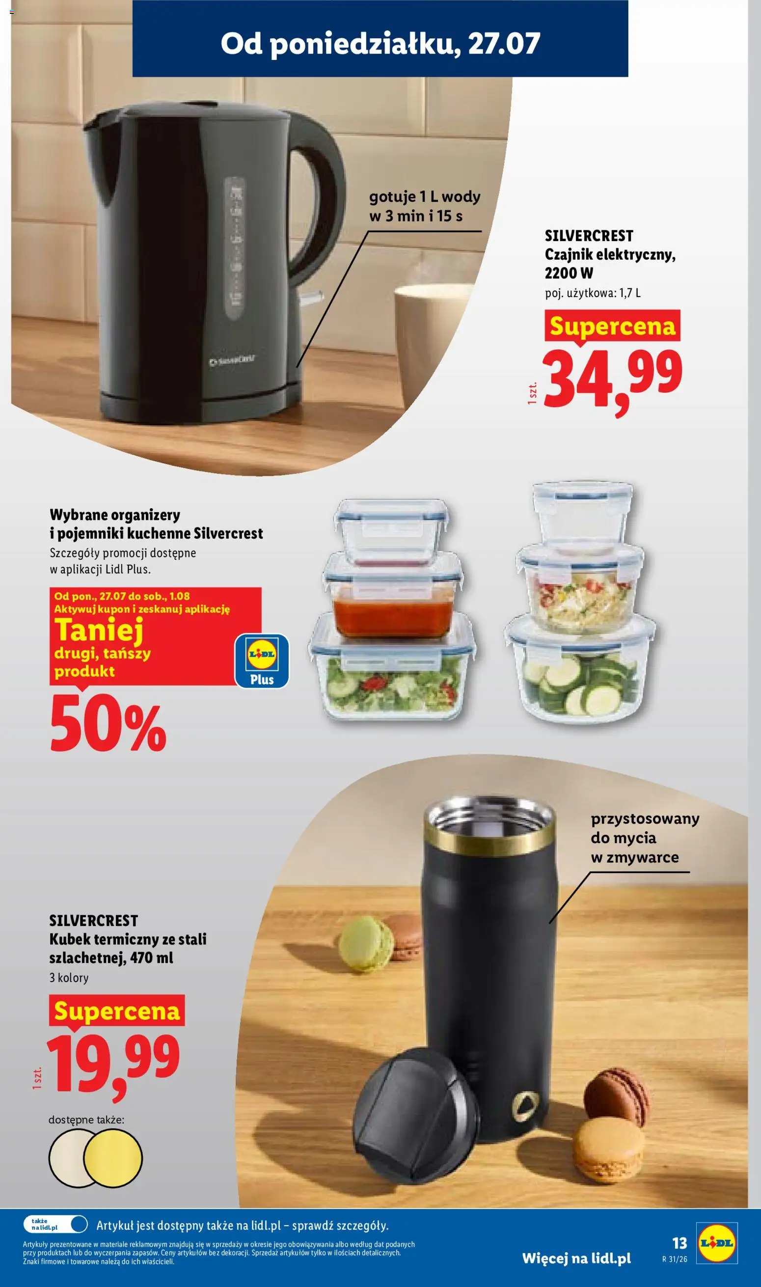 Lidl Katalog od 27.07.2026 | Strona: 13 | Produkty: Czajnik