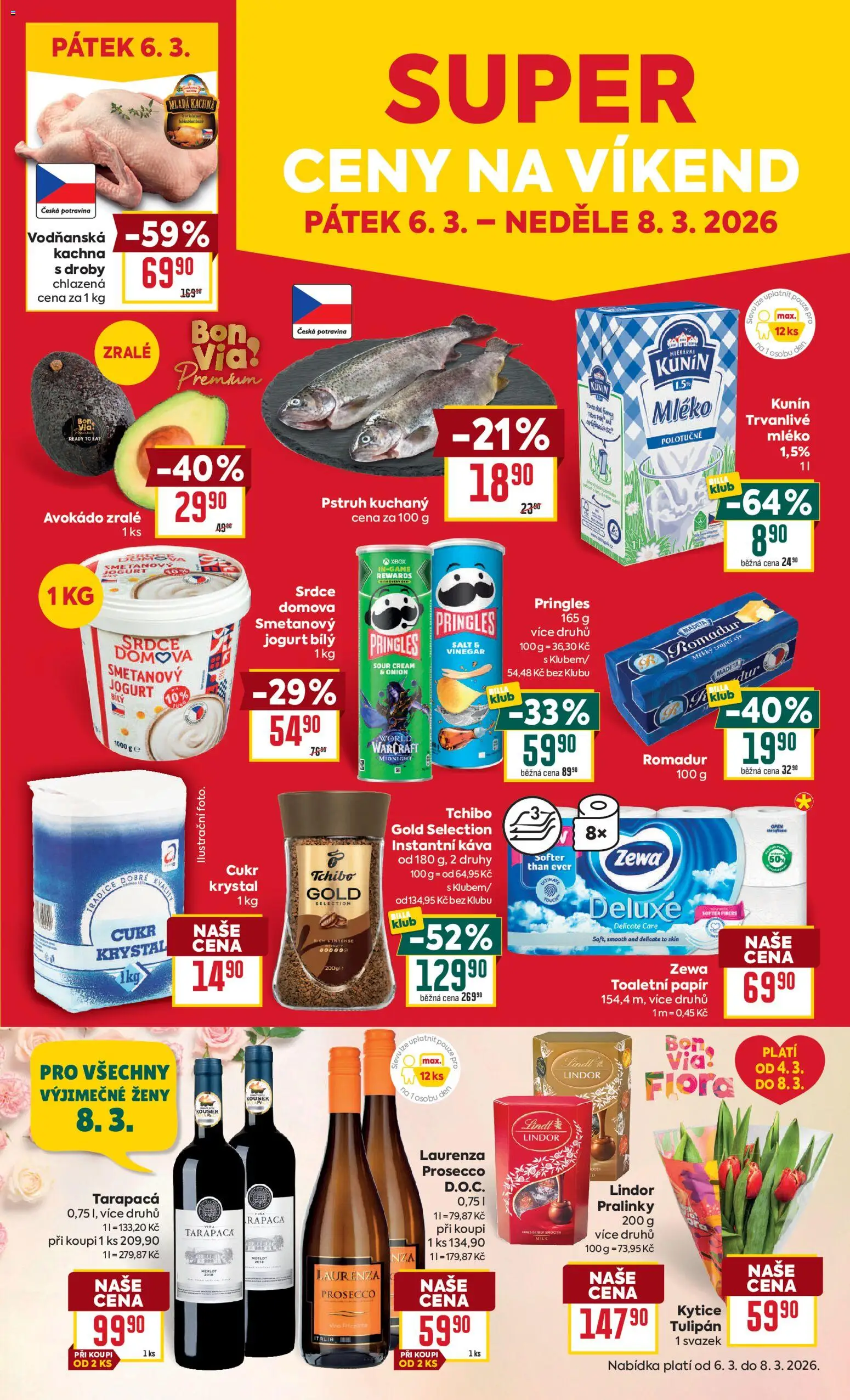 Billa Velký leták od 04.03.2026 | Strana: 29 | Produkty: Tarapaca, Tchibo, Pringles, Lindt lindor