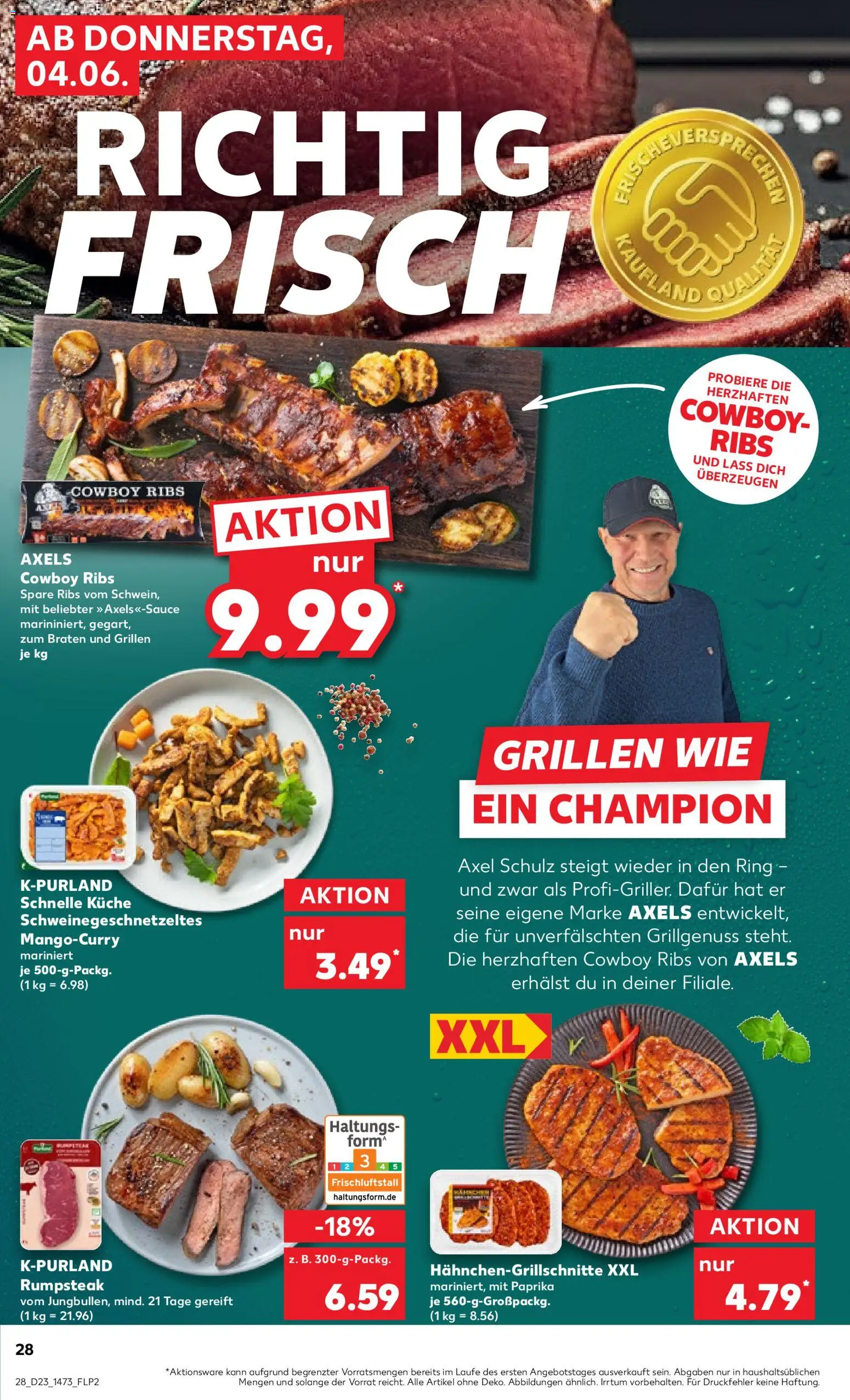 Kaufland Prospekt Frankfurt (Oder) – gültig ab 04.06.2026 | Seite: 28 | Produkte: Rumpsteak, Küche, Spare ribs, Paprika