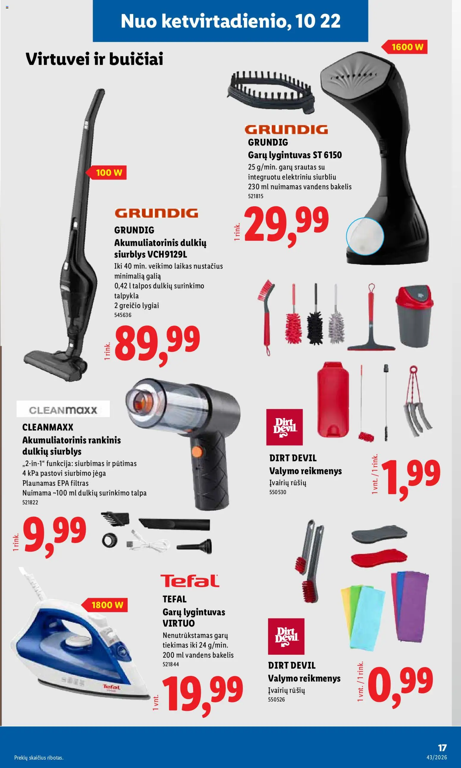 LIDL akcijos nuo 2026.10.19 | Puslapis: 17 | Prekių: Lygintuvas