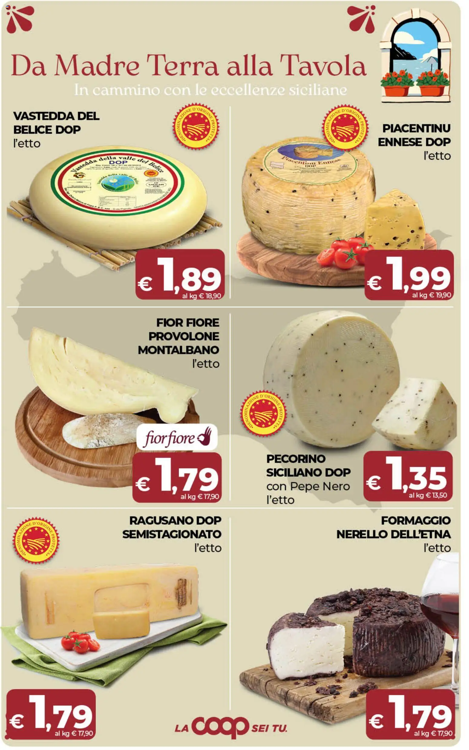 Volantino COOP del 10/07/2026 | Pagina: 5 | Prodotti: Provolone, Formaggio, Pecorino, Terra
