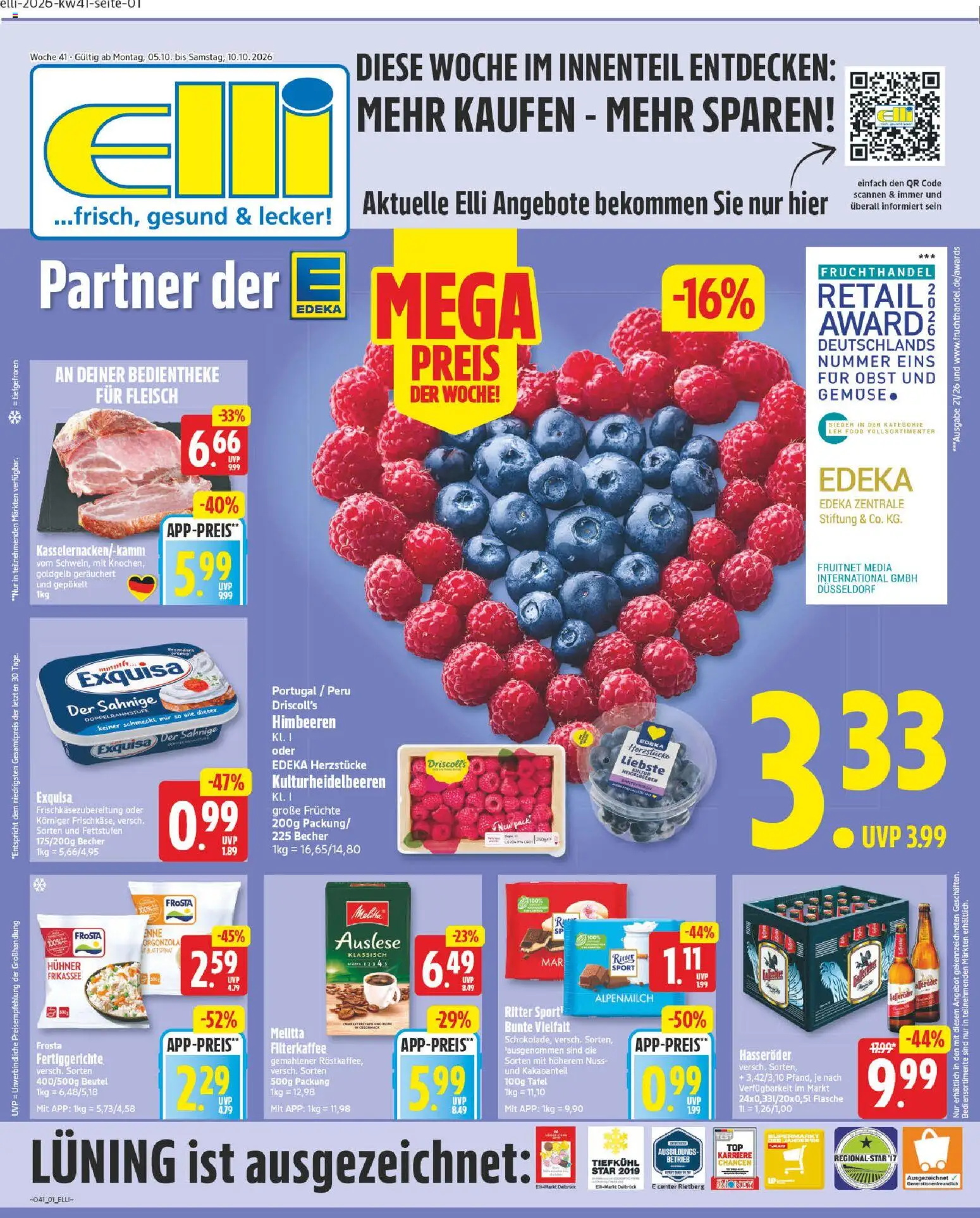 Elli Markt Prospekt Gütersloh – gültig ab 05.10.2026 | Seite: 5 | Produkte: Ritter sport, Obst, Fertiggerichte, Hasseröder