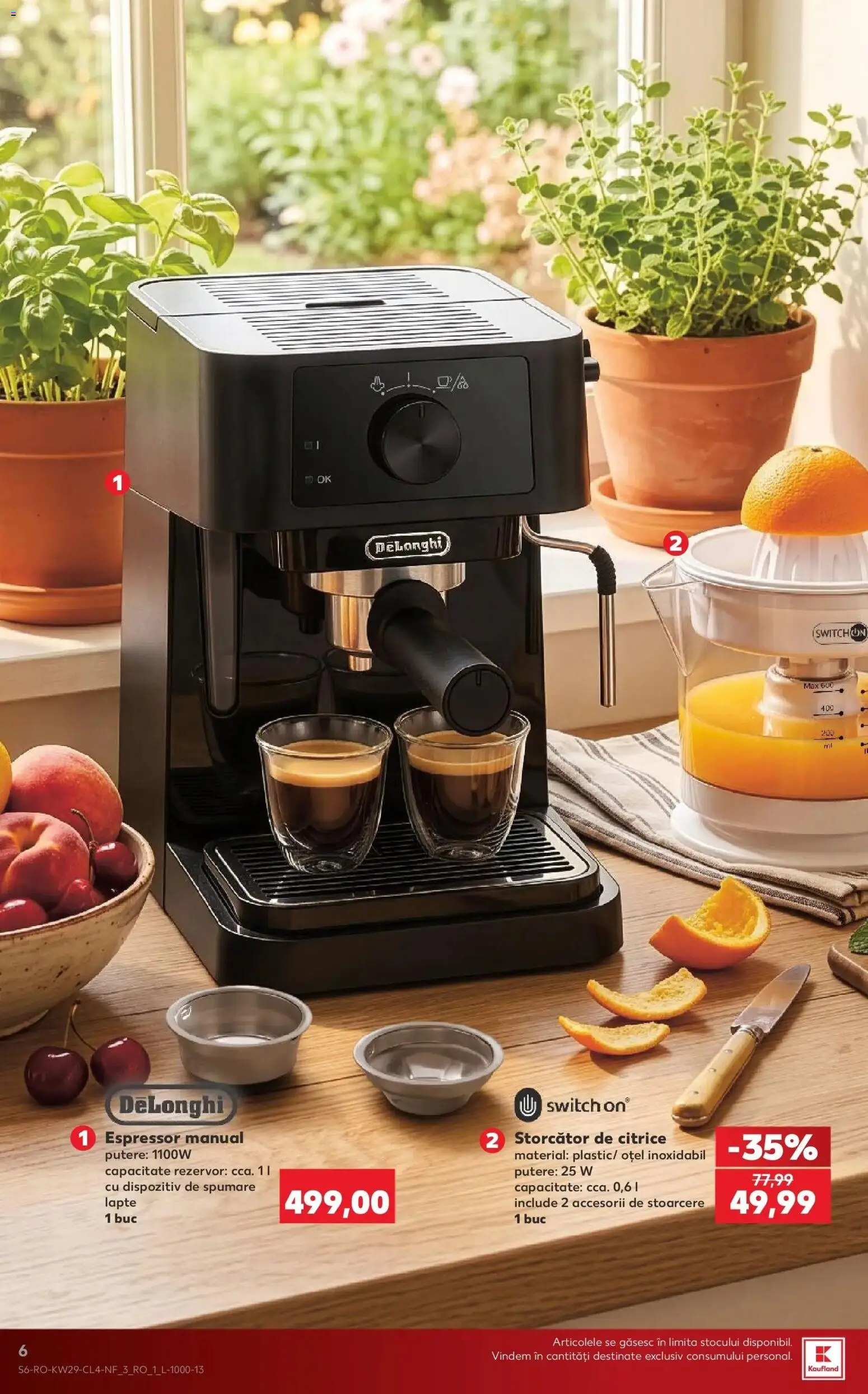 Noul catalog Kaufland – valabil de la 15.07.2026 | Pagină: 6 | Produse: Espressor, Storcător, Lapte